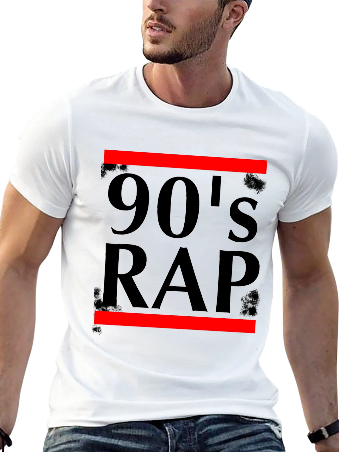 90s Rap Graphic T-Shirt - Black