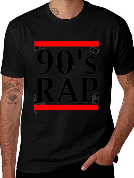 90s Rap Graphic T-Shirt - Black