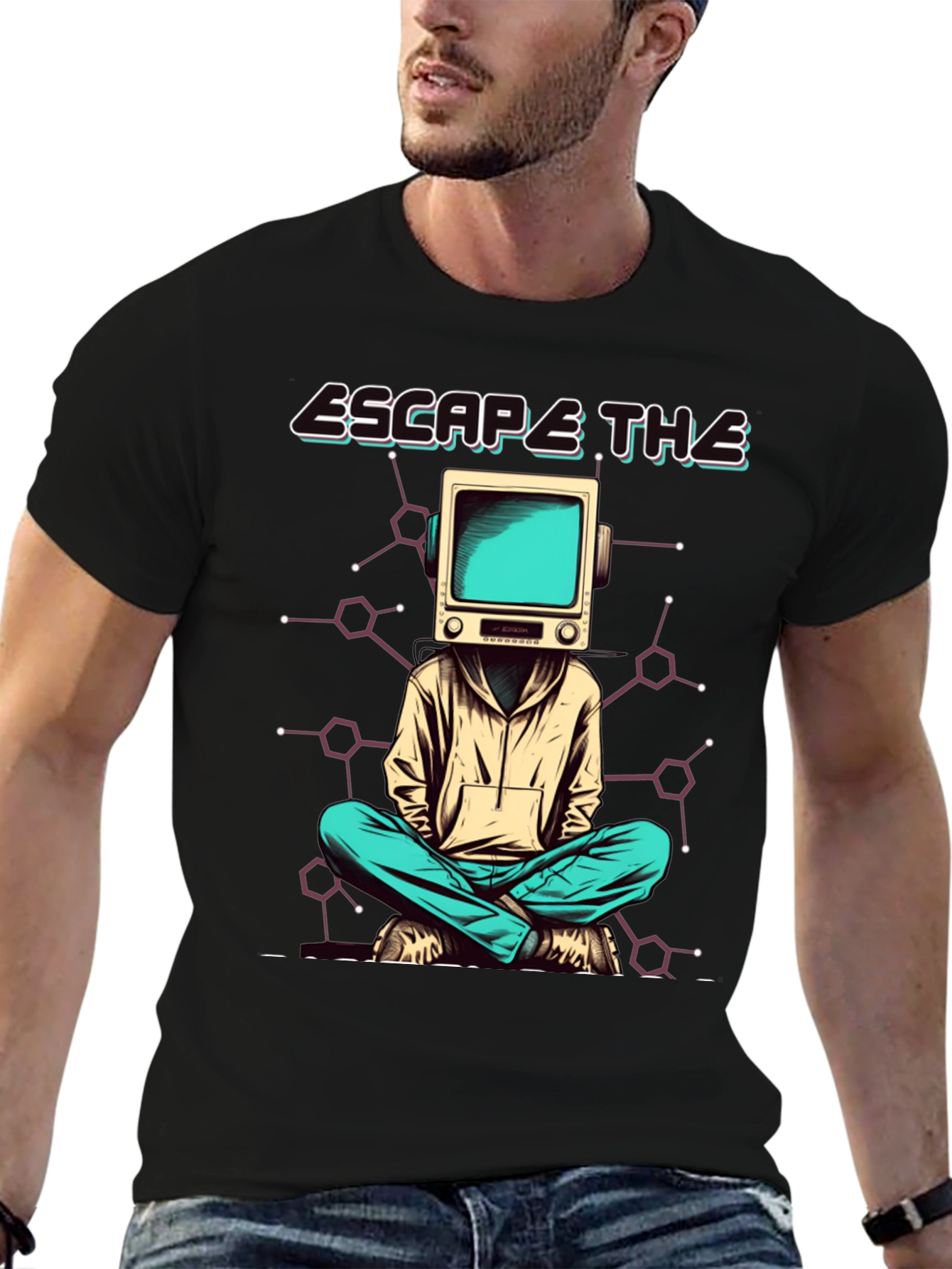Escape The Matrix T-Shirt - TV Head Graphic Tee