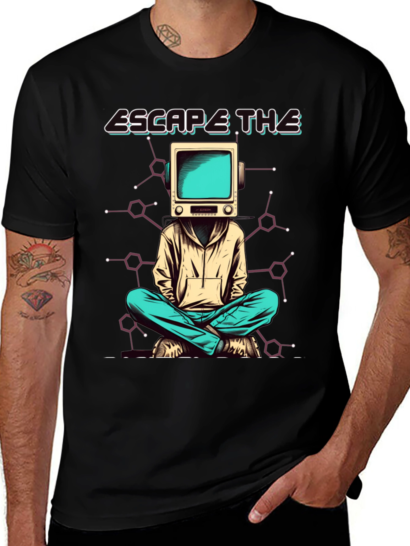 Escape The Matrix T-Shirt - TV Head Graphic Tee