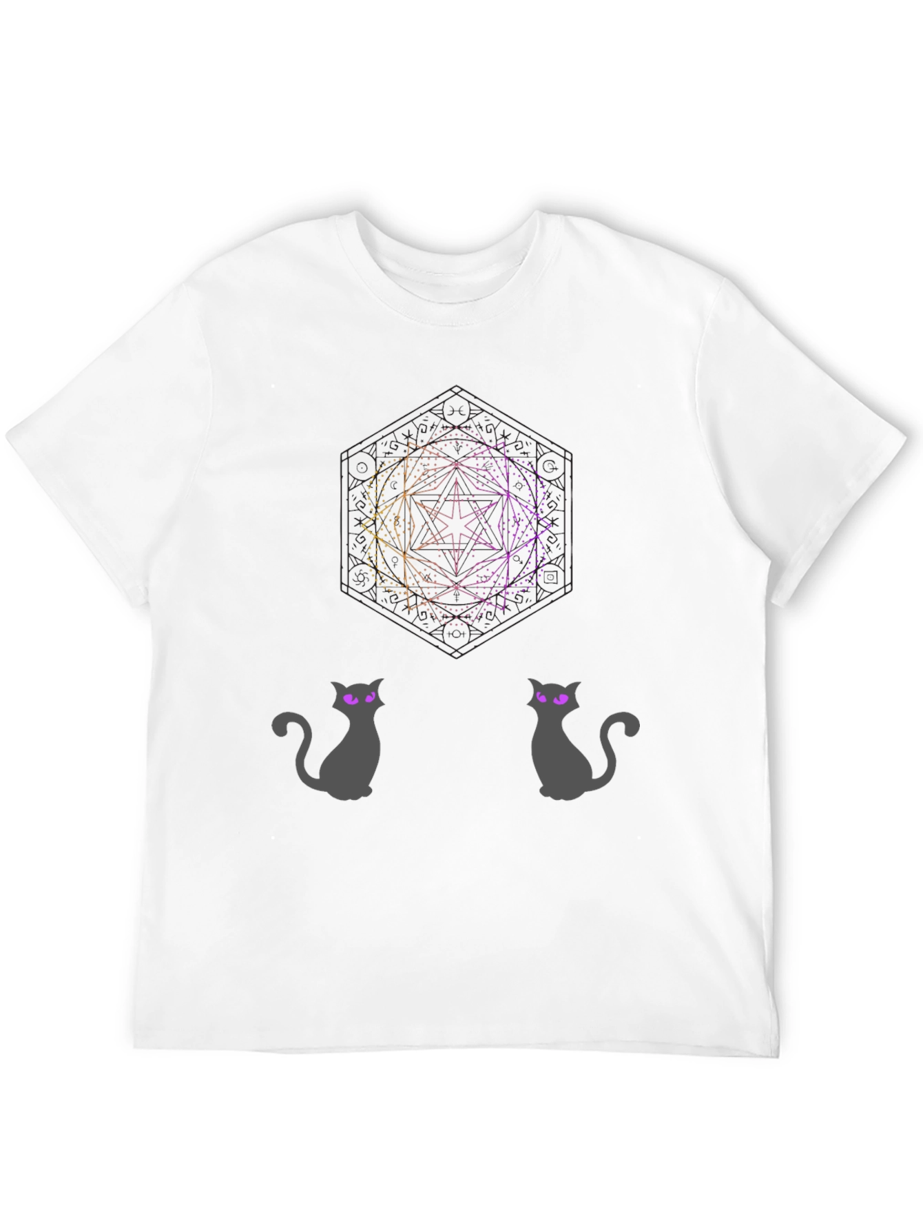 Geometric Cat T-Shirt