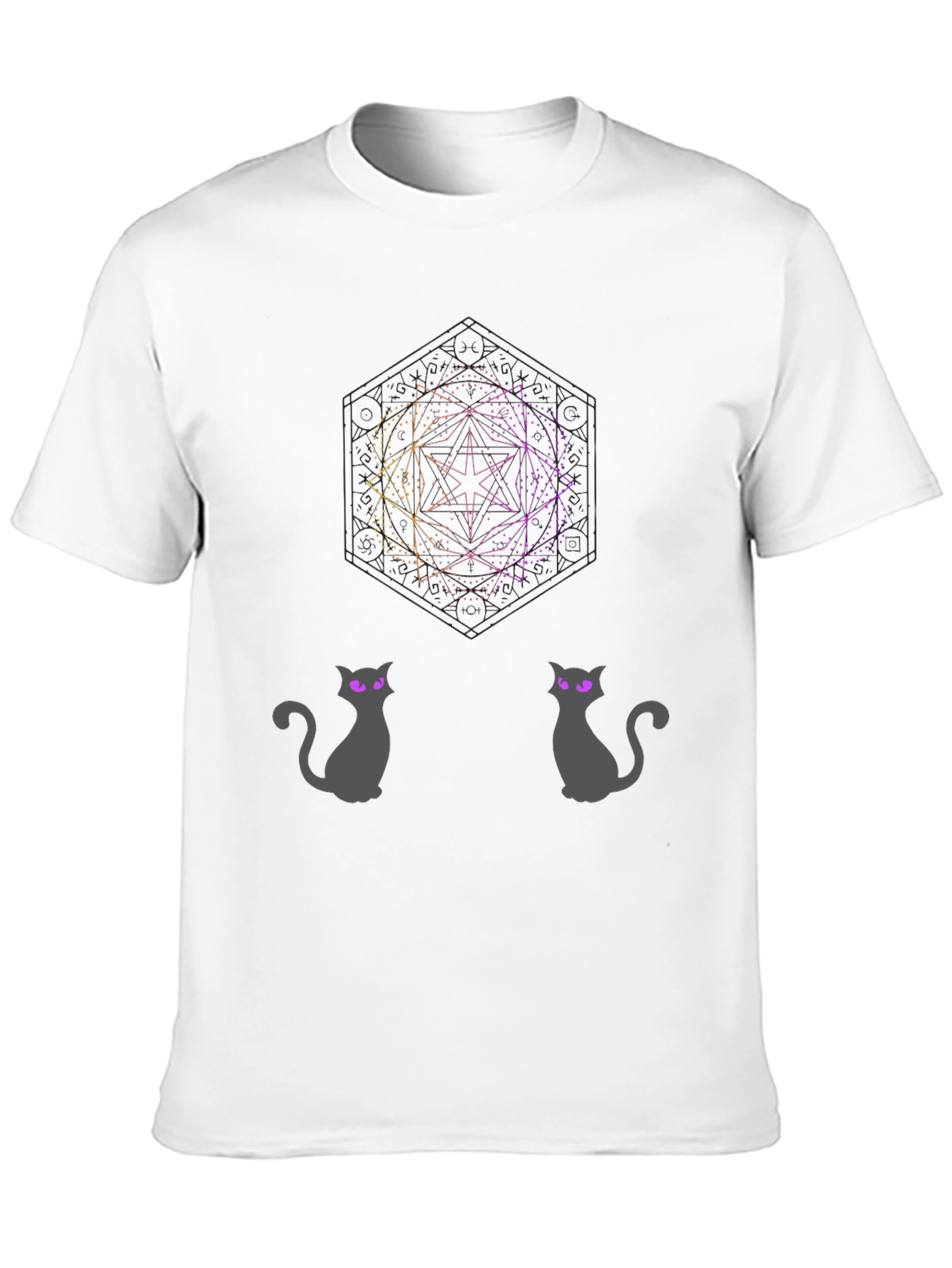 Geometric Cat T-Shirt