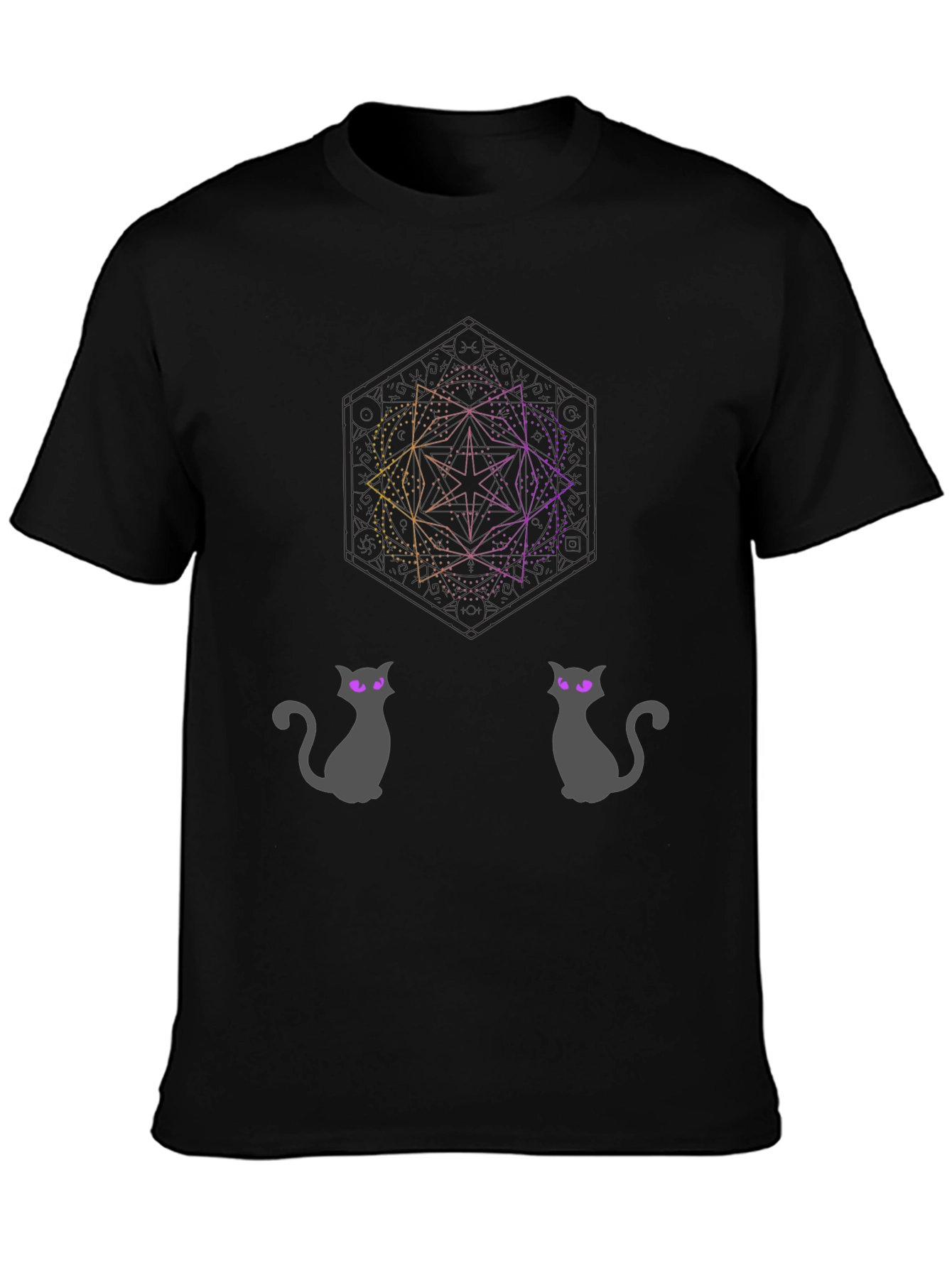 Geometric Cat T-Shirt