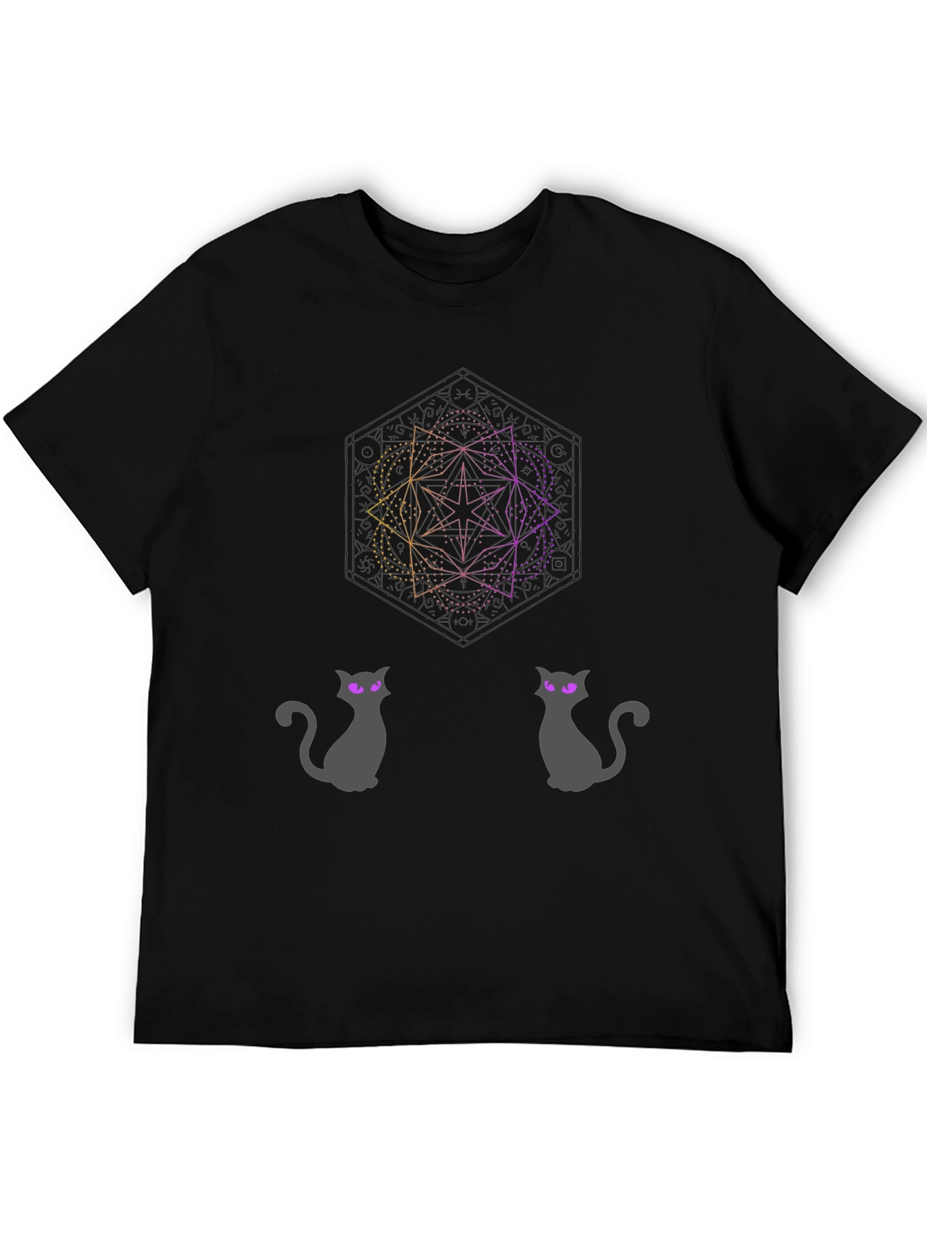 Geometric Cat T-Shirt