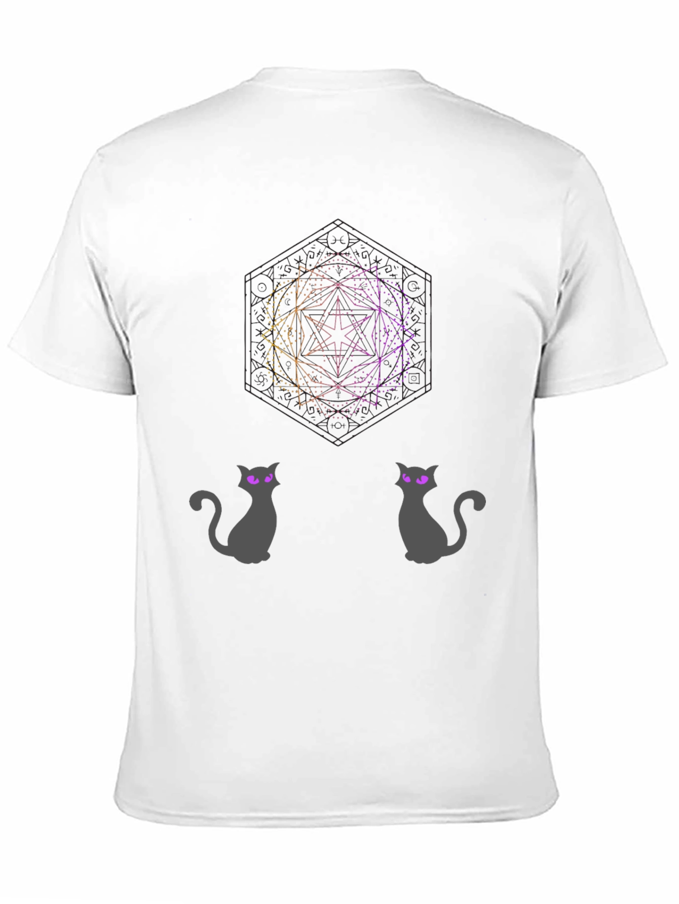 Geometric Cat T-Shirt