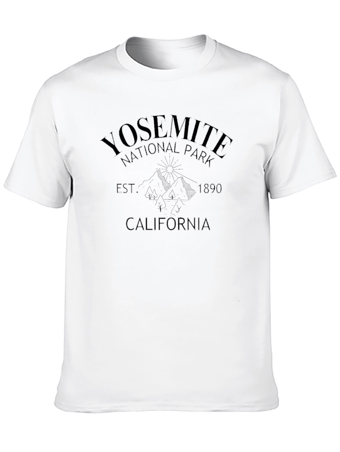 Yosemite National Park Black Graphic T-Shirt