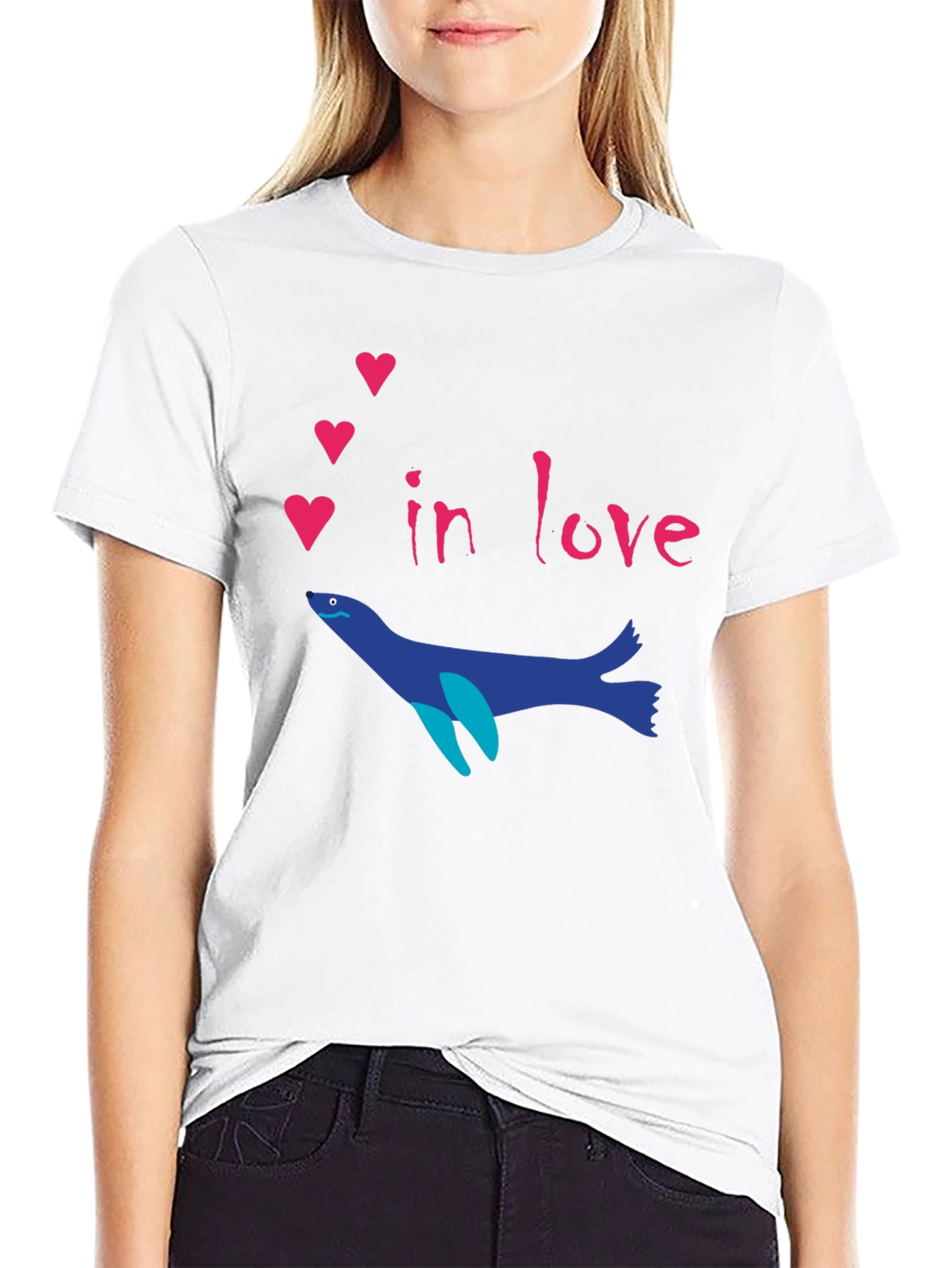 Romantic Seal T-Shirt - In Love Graphic Tee