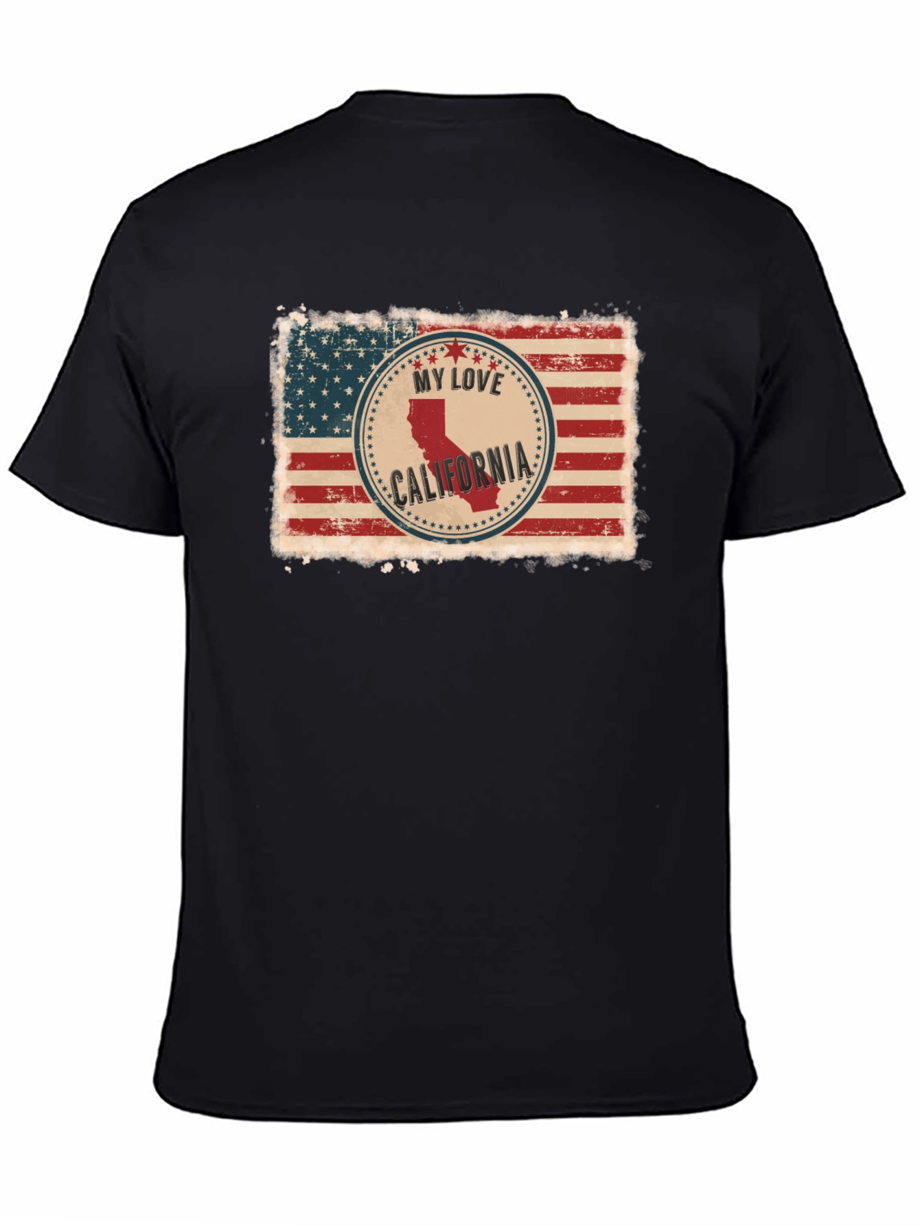My Love California USA Flag Graphic Tee