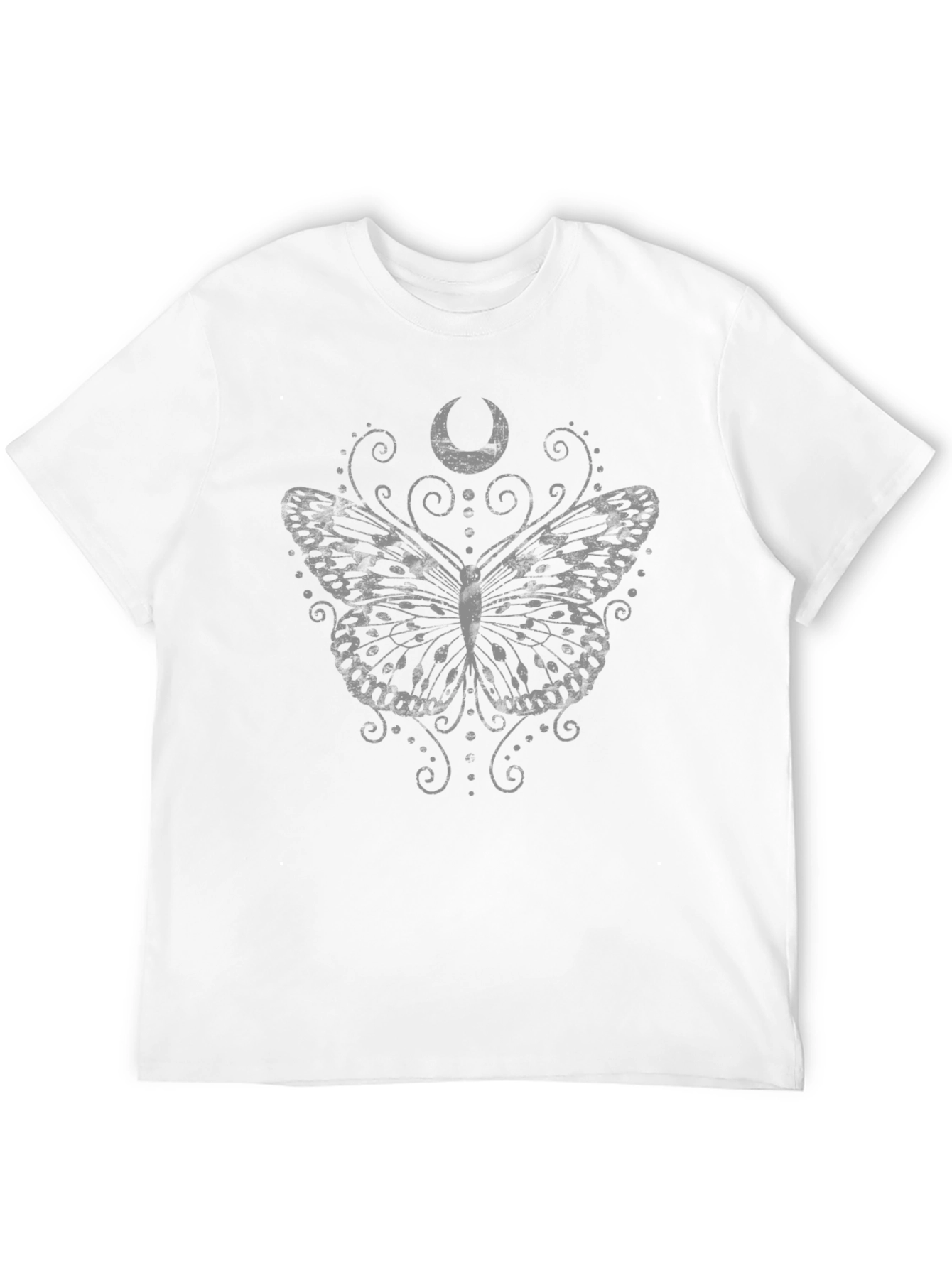 Moon Butterfly Graphic T-Shirt - Black