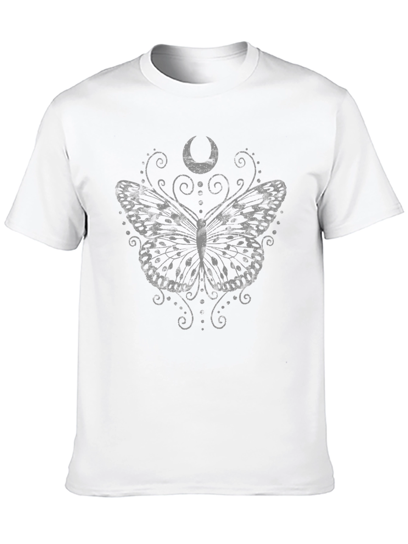 Moon Butterfly Graphic T-Shirt - Black