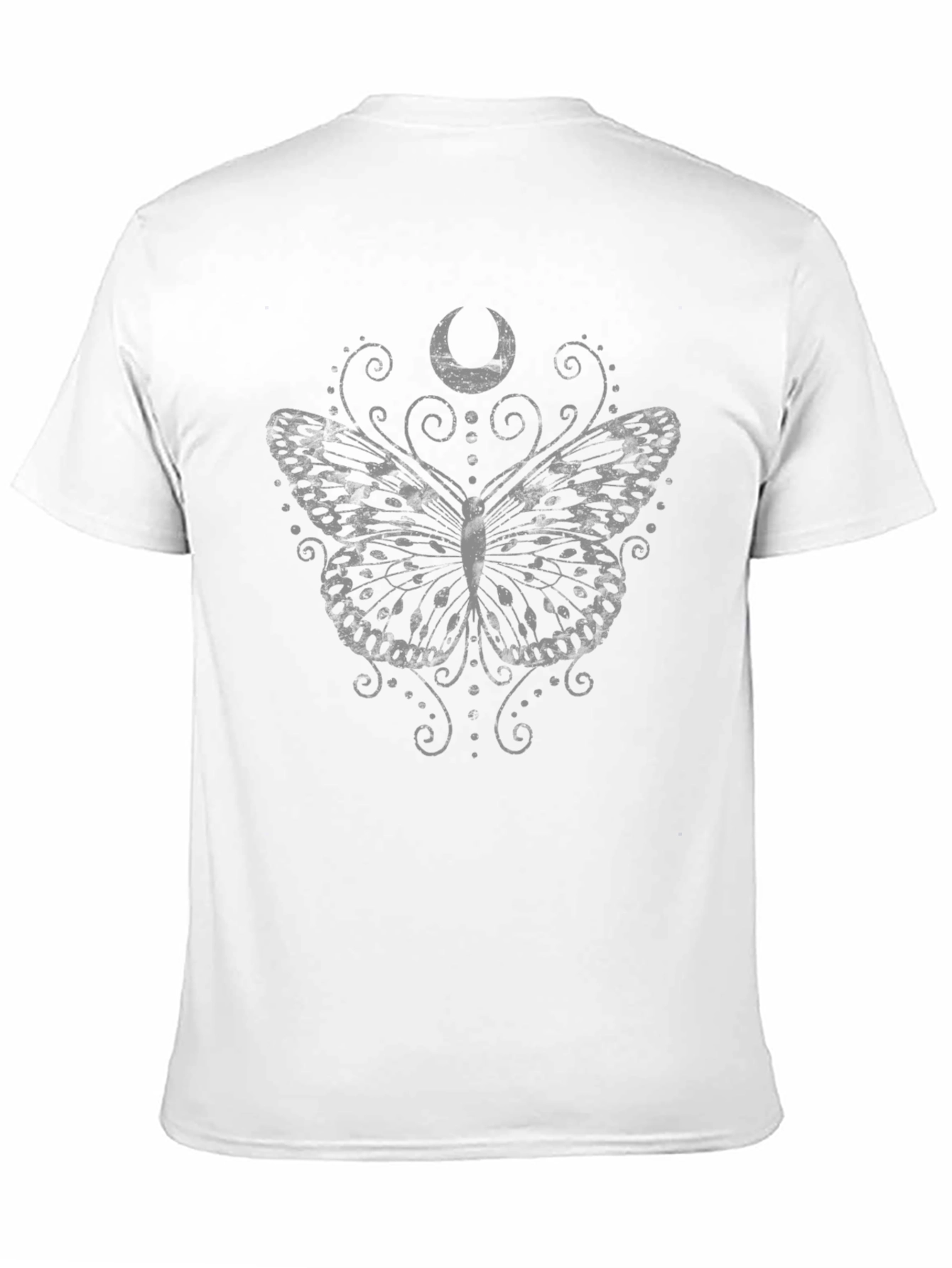 Moon Butterfly Graphic T-Shirt - Black