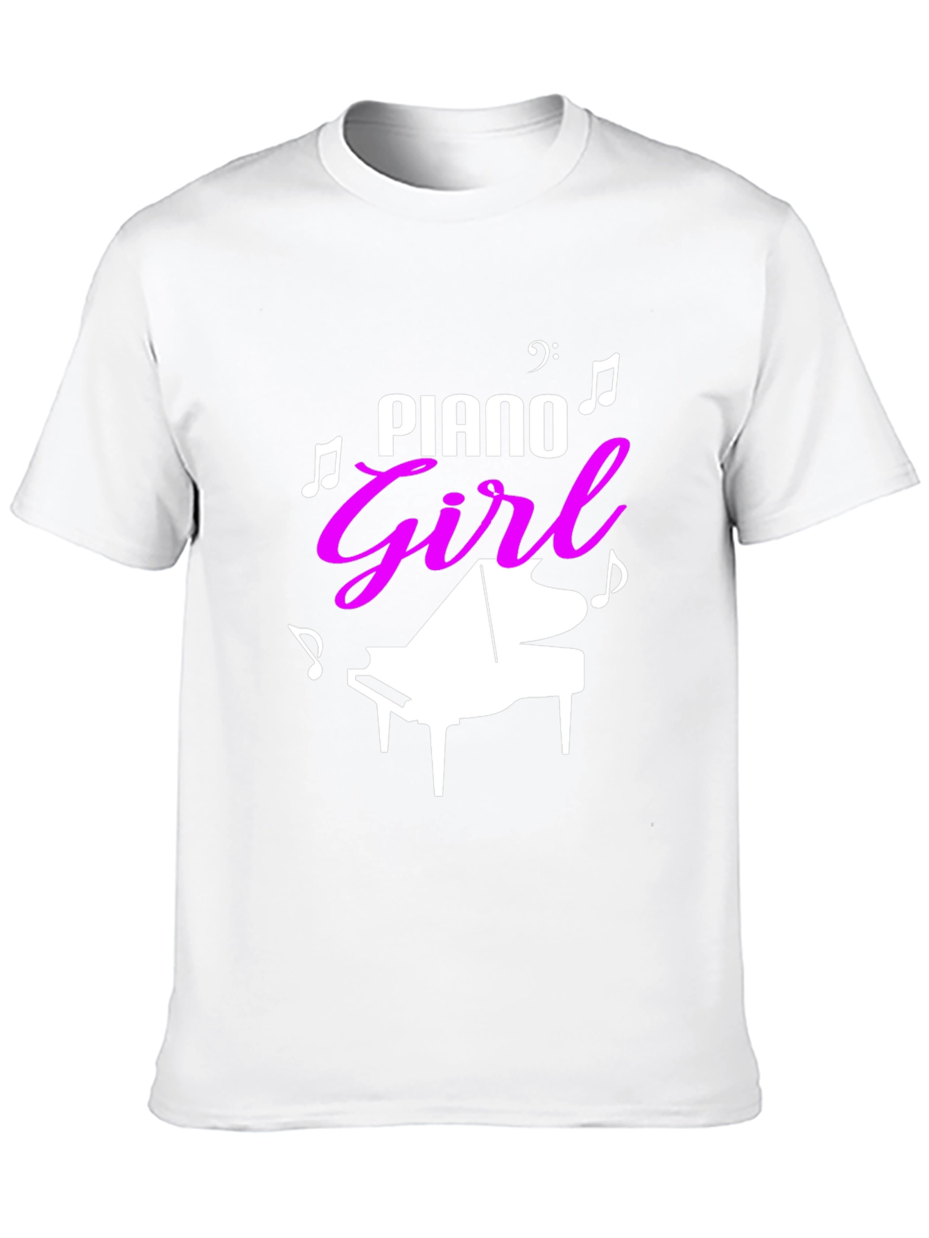 Piano Girl Graphic Tee - Music Lover Shirt
