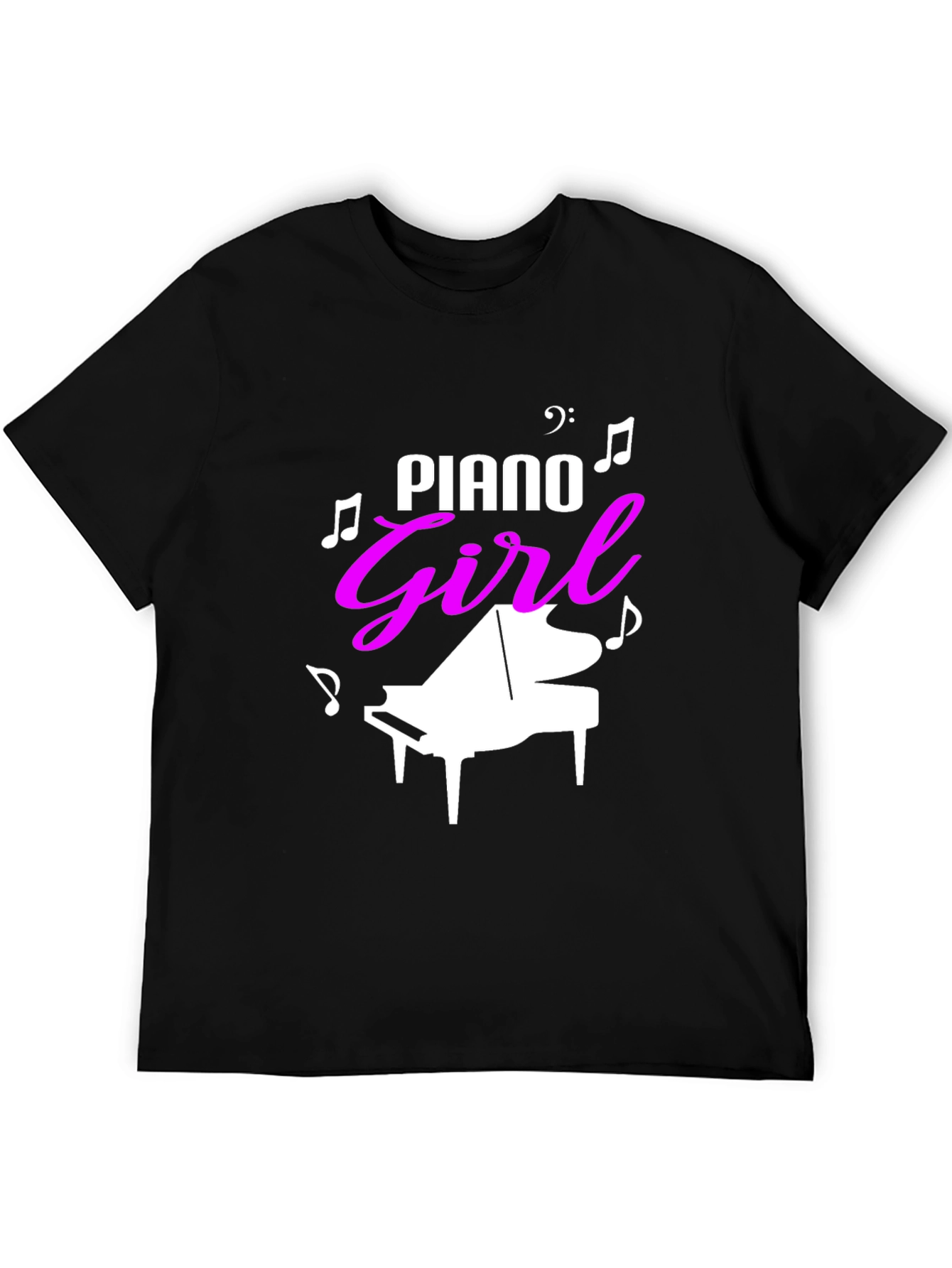Piano Girl Graphic Tee - Music Lover Shirt