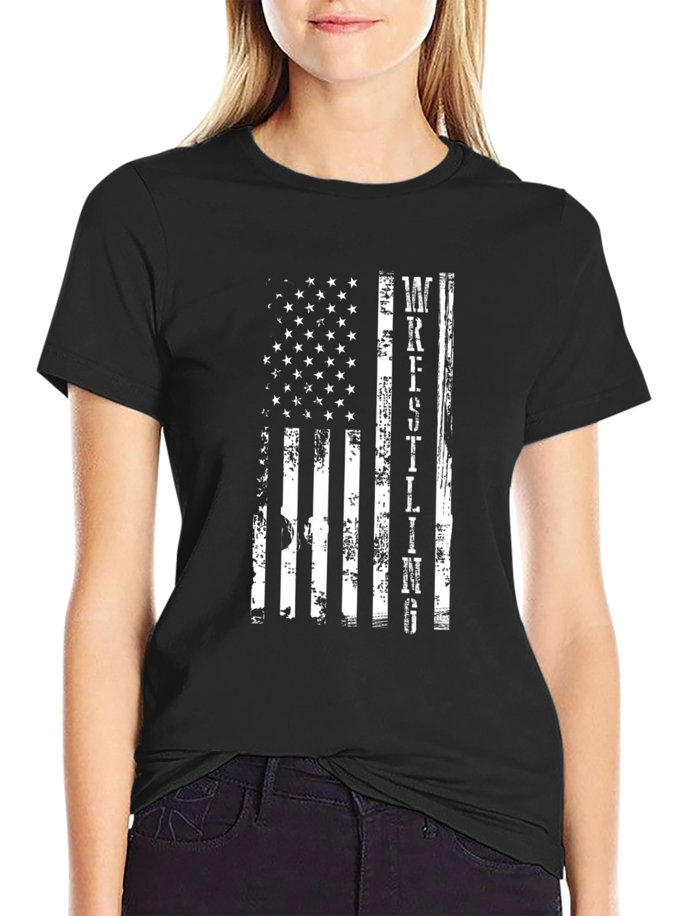 Wrestling USA Flag T-Shirt
