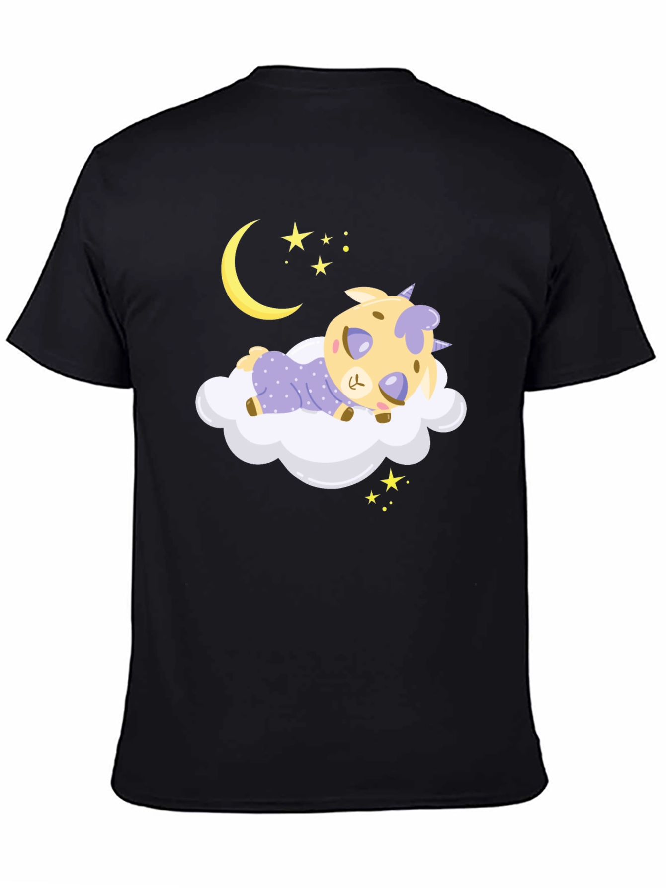 Cute Sleeping Goat on Cloud Graphic Tee