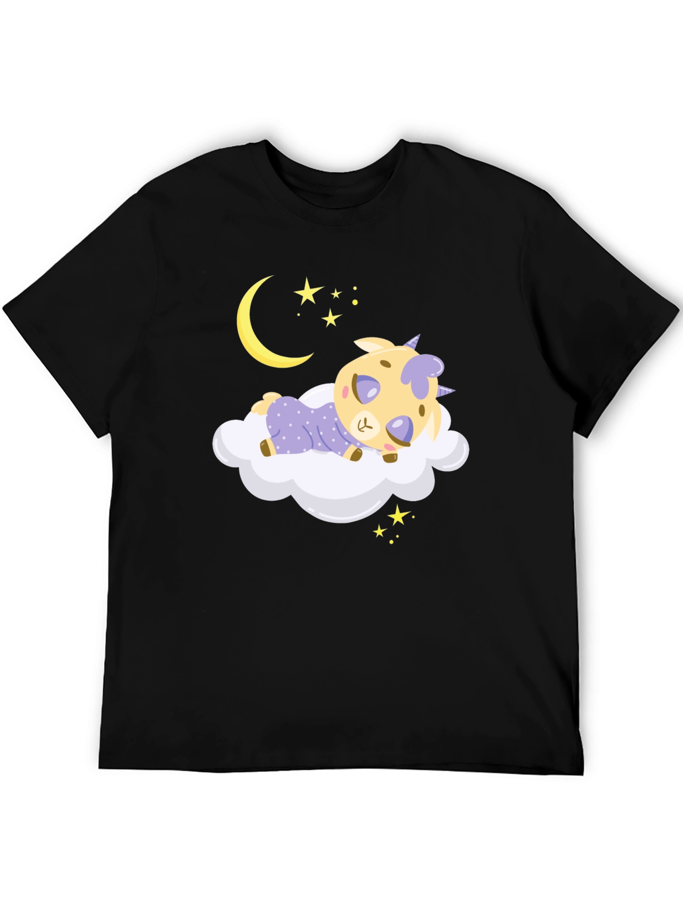 Cute Sleeping Goat on Cloud Graphic Tee
