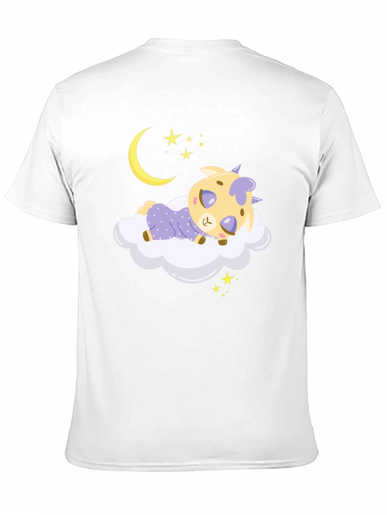 Cute Sleeping Goat on Cloud Graphic Tee