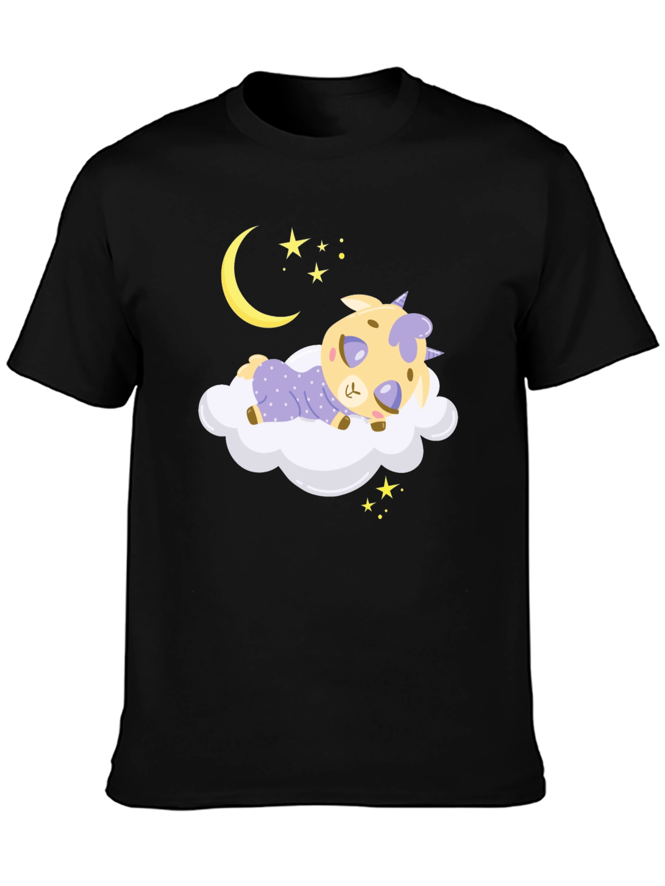 Cute Sleeping Goat on Cloud Graphic Tee