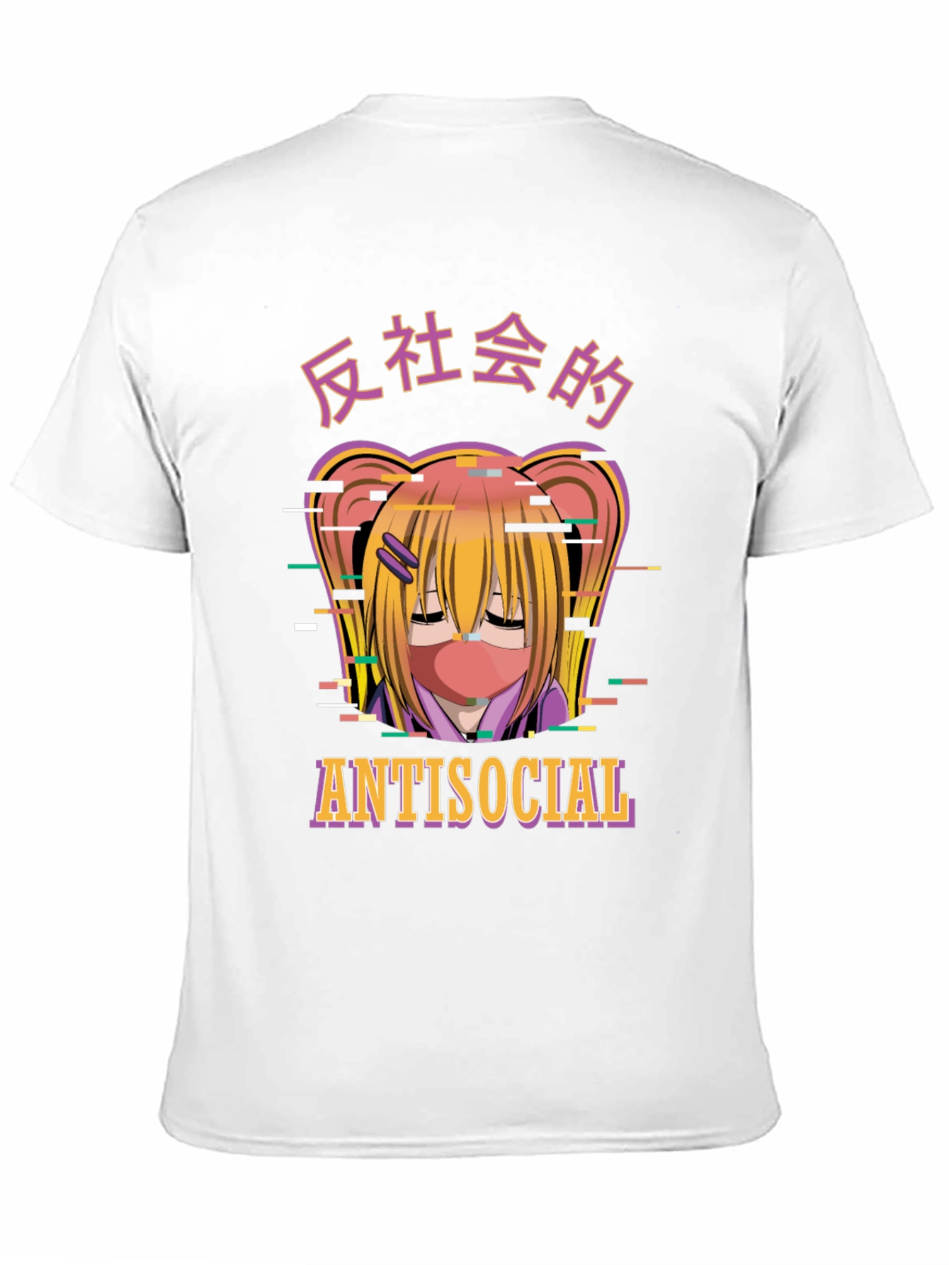 Antisocial Anime Graphic T-Shirt