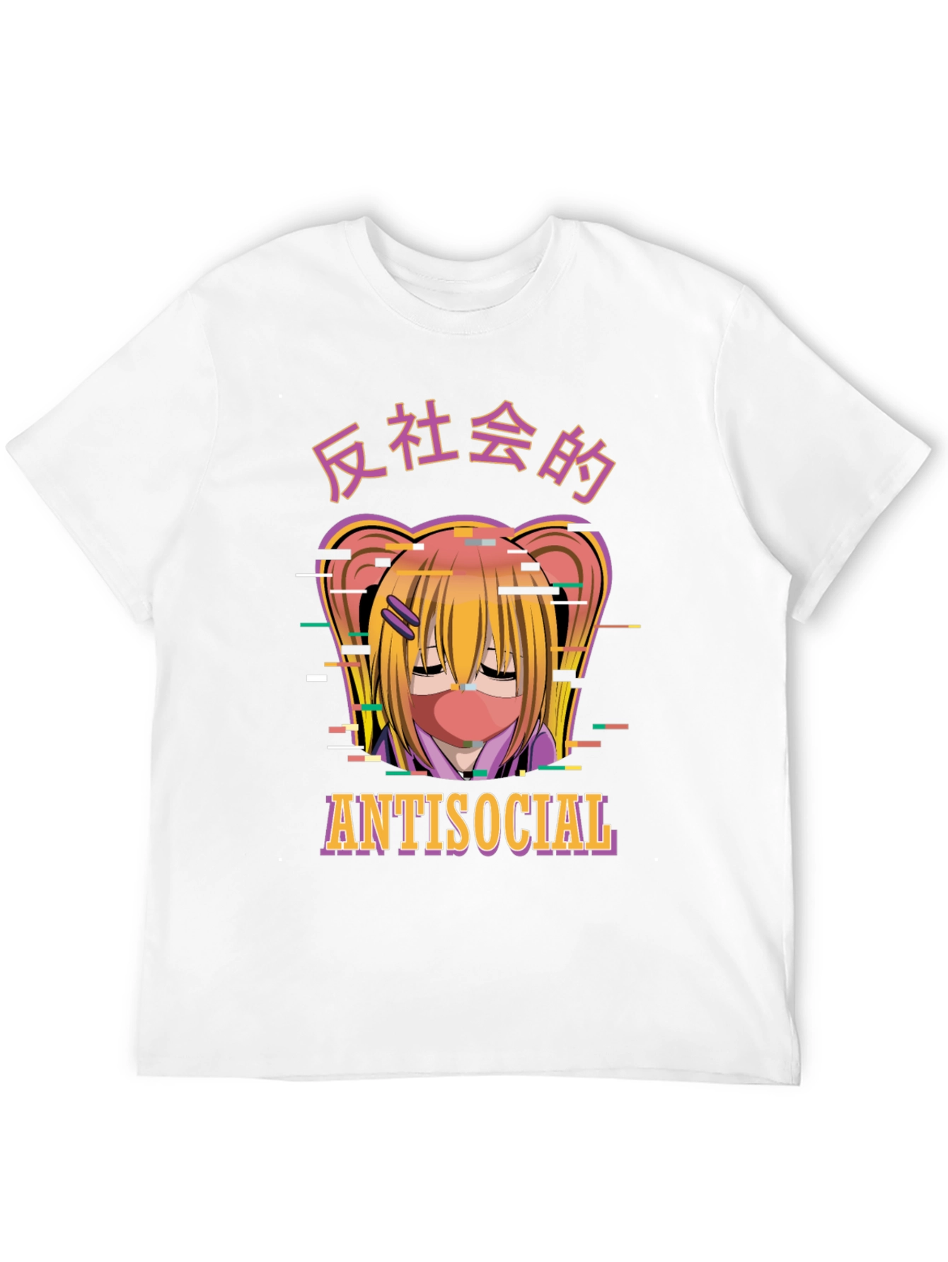 Antisocial Anime Graphic T-Shirt