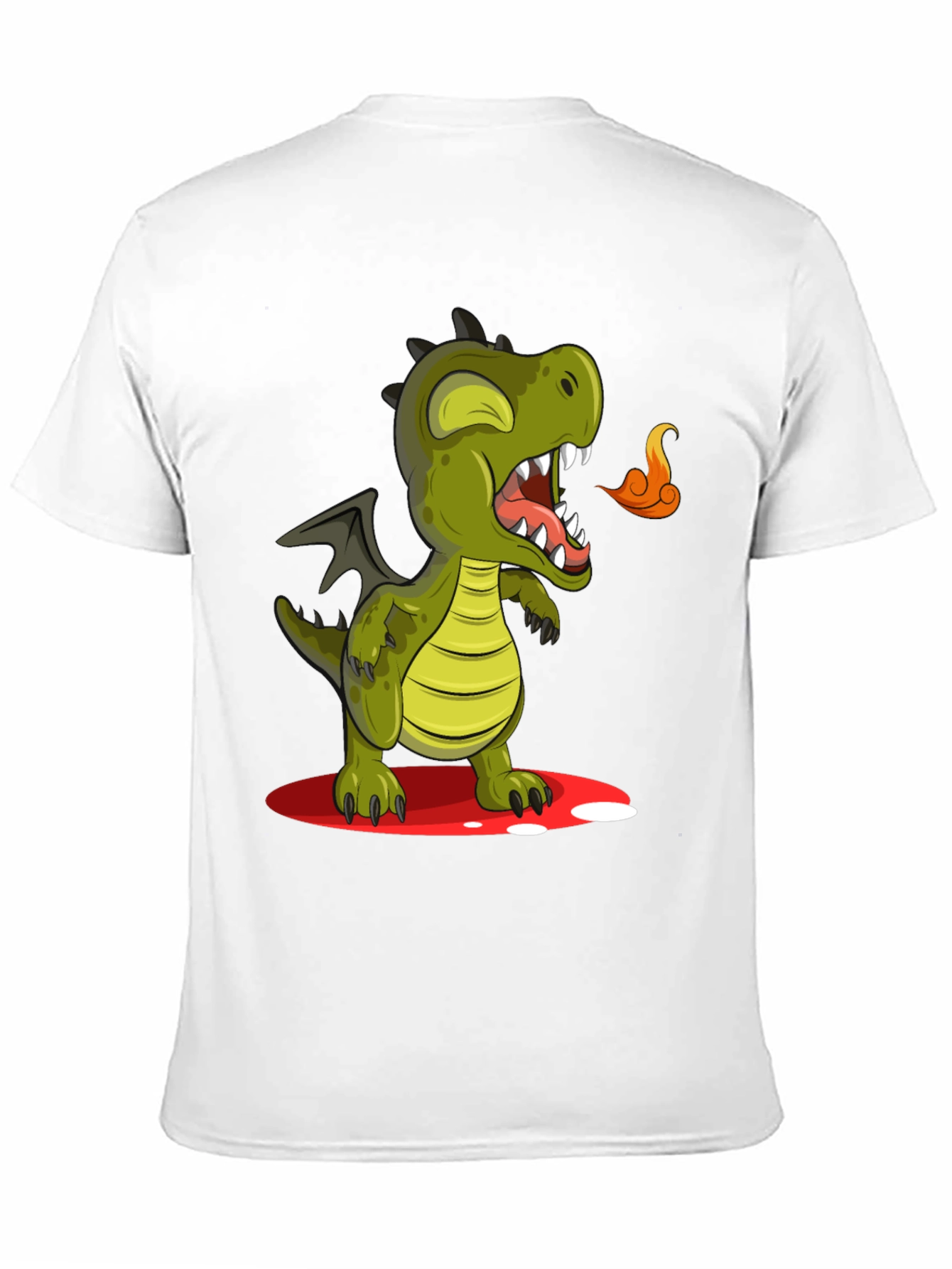 Cute Dragon Graphic Tee - Mens Black T-Shirt