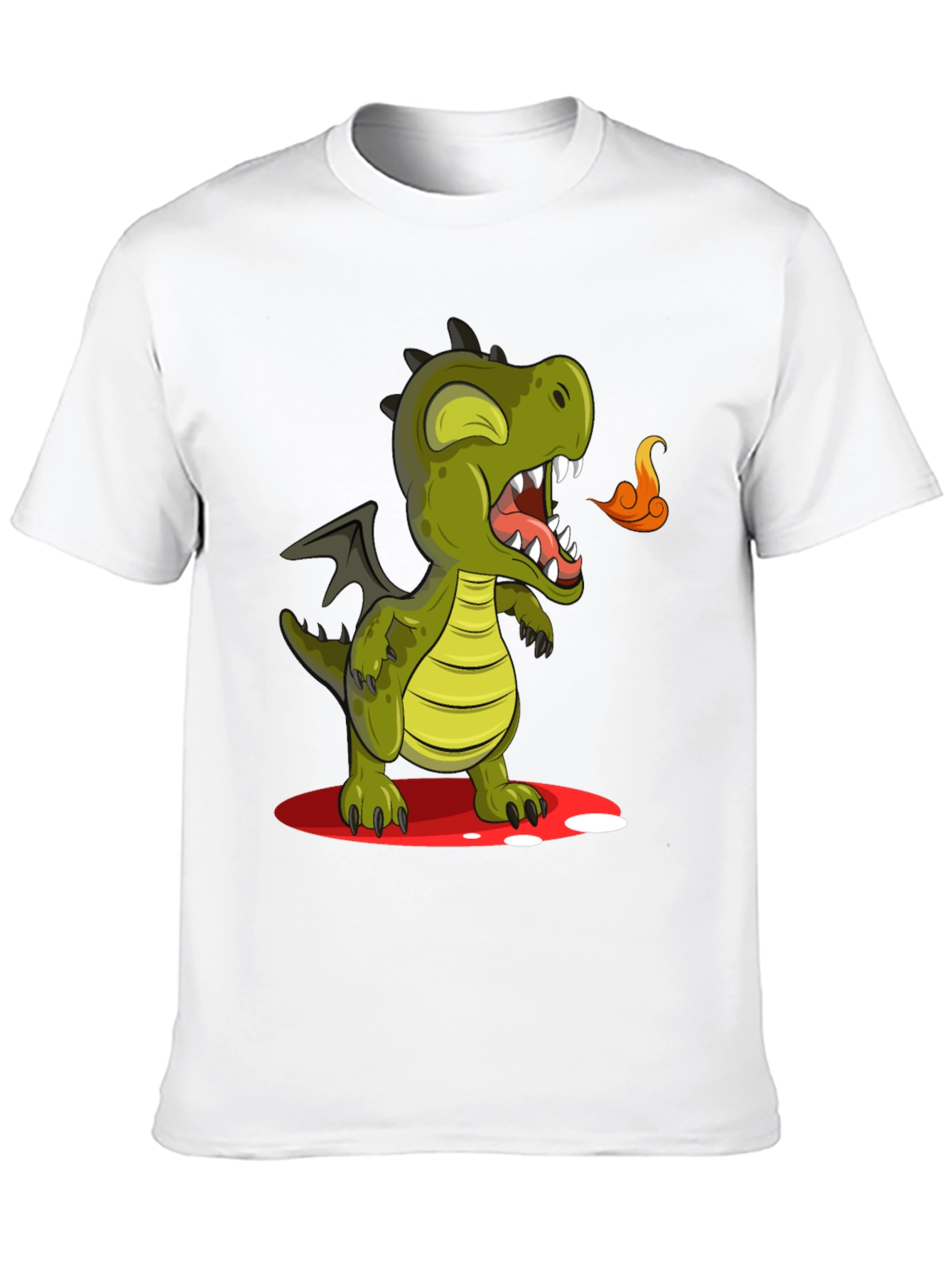 Cute Dragon Graphic Tee - Mens Black T-Shirt