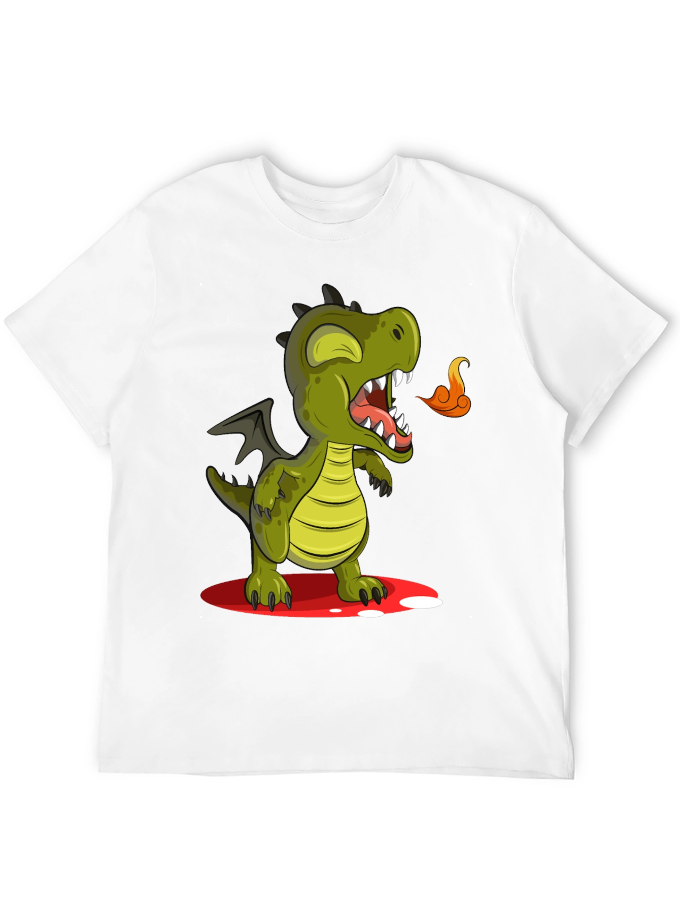 Cute Dragon Graphic Tee - Mens Black T-Shirt