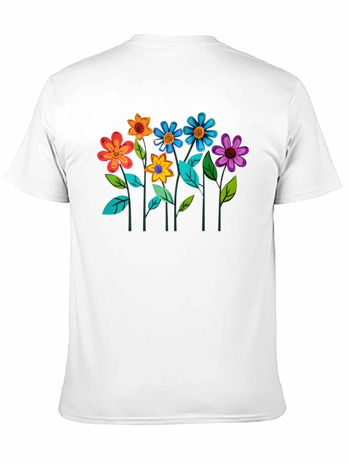 Floral Graphic Black T-Shirt