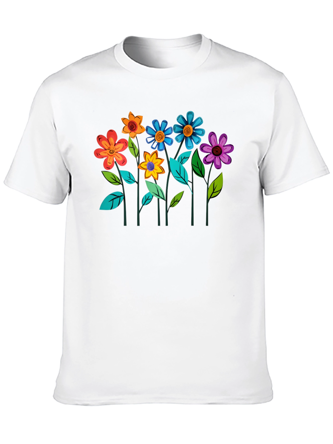 Floral Graphic Black T-Shirt