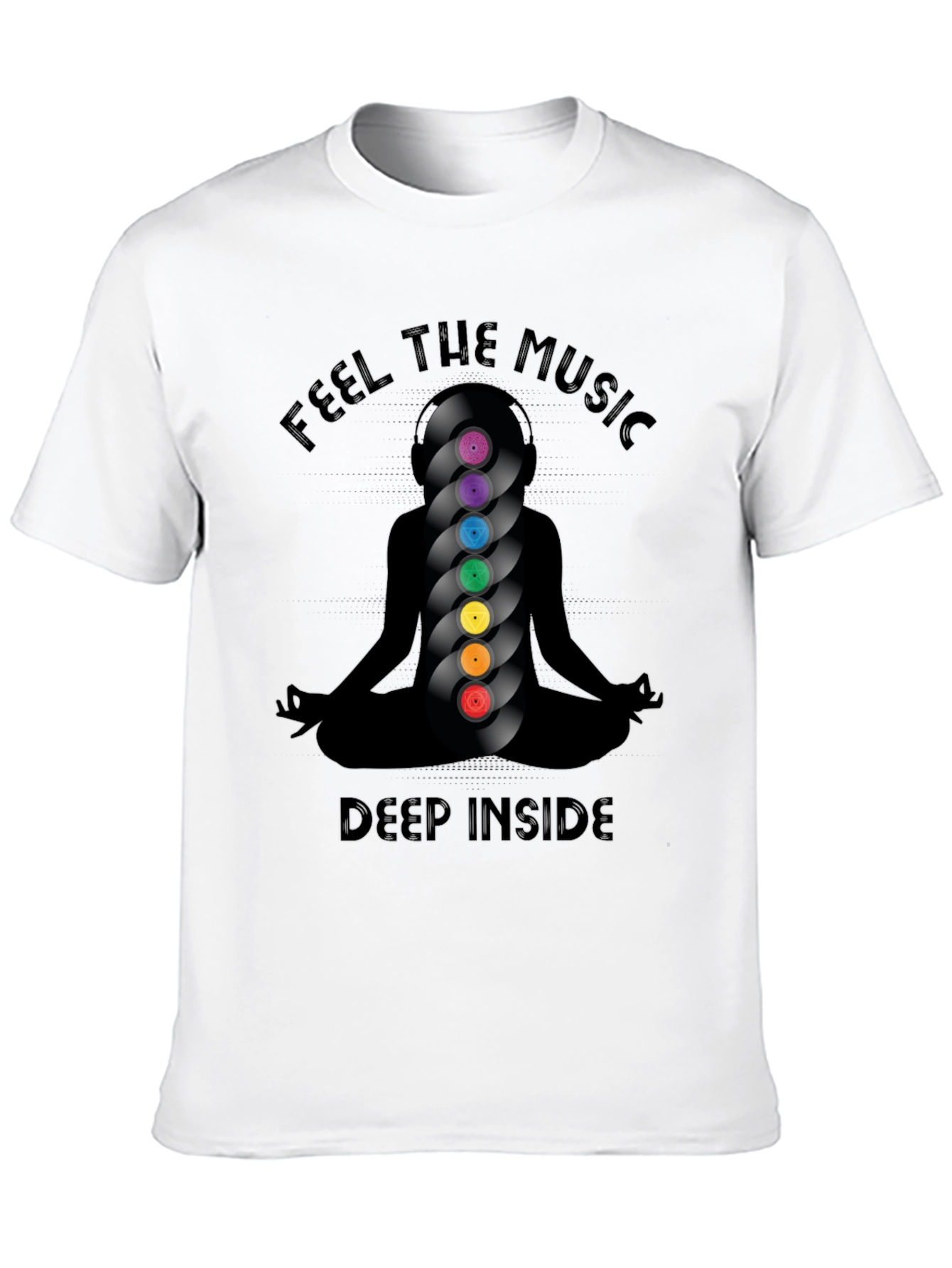 Feel the Music Chakra T-Shirt - Meditative Design