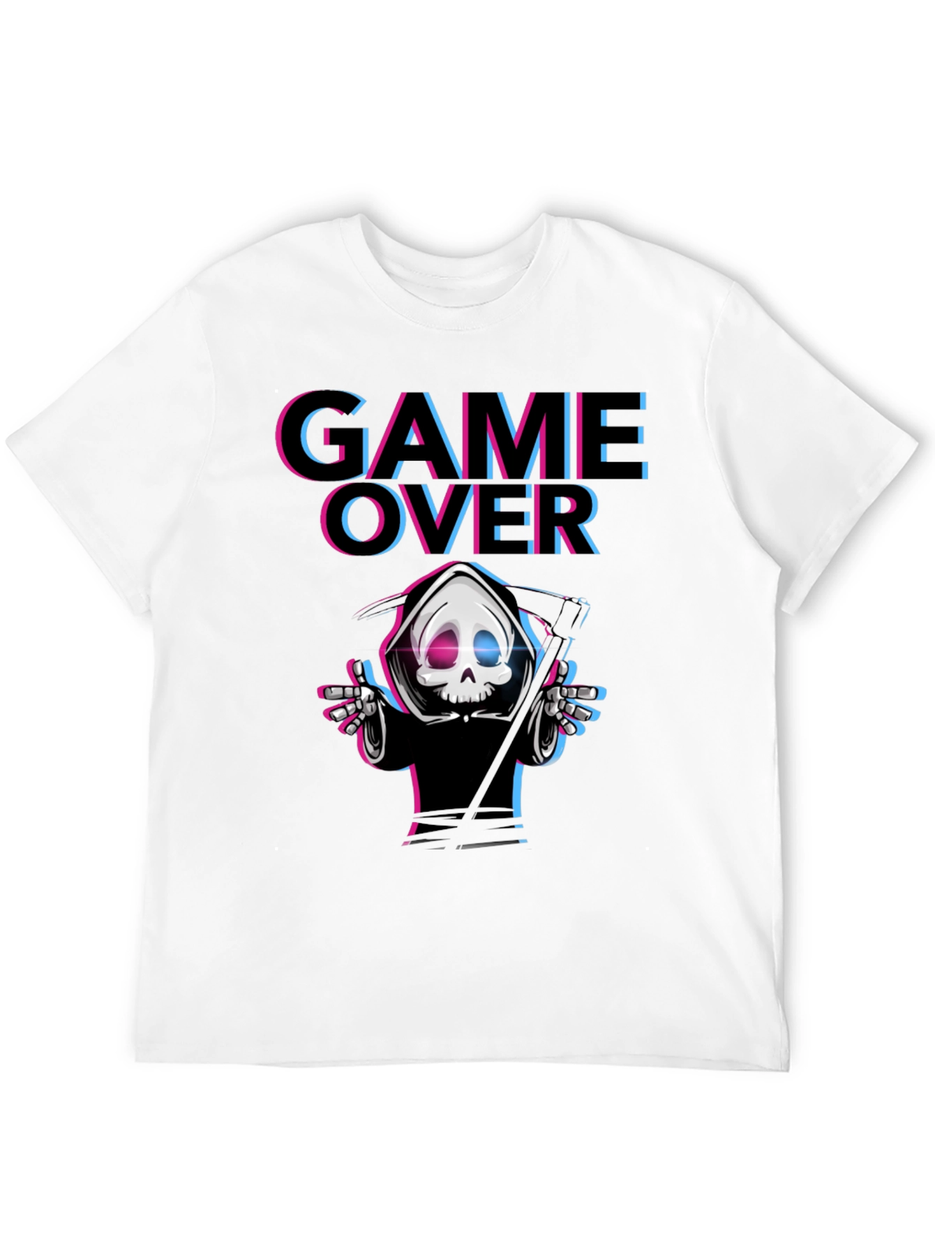 Game Over Reaper Graphic T-Shirt - Gamer Style