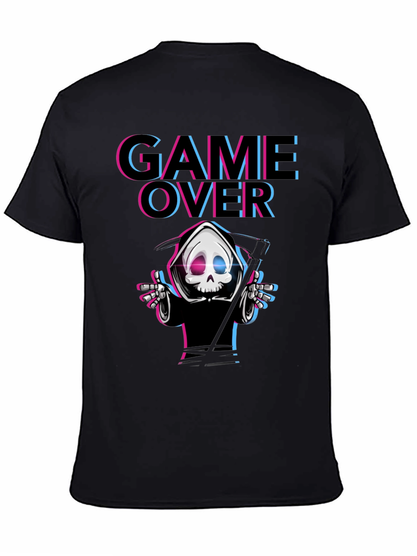 Game Over Reaper Graphic T-Shirt - Gamer Style