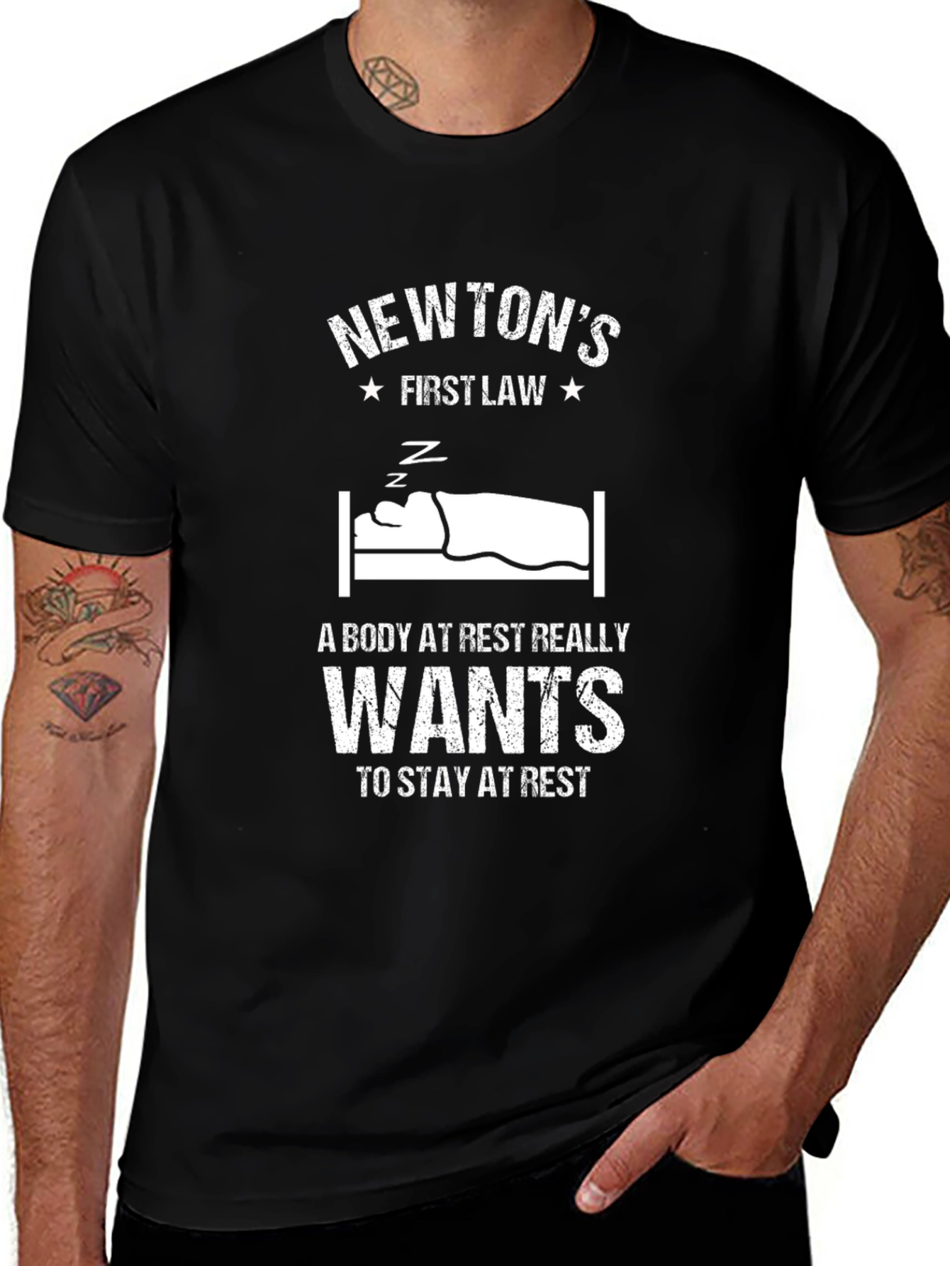 Newtons First Law T-Shirt - Funny Science Tee