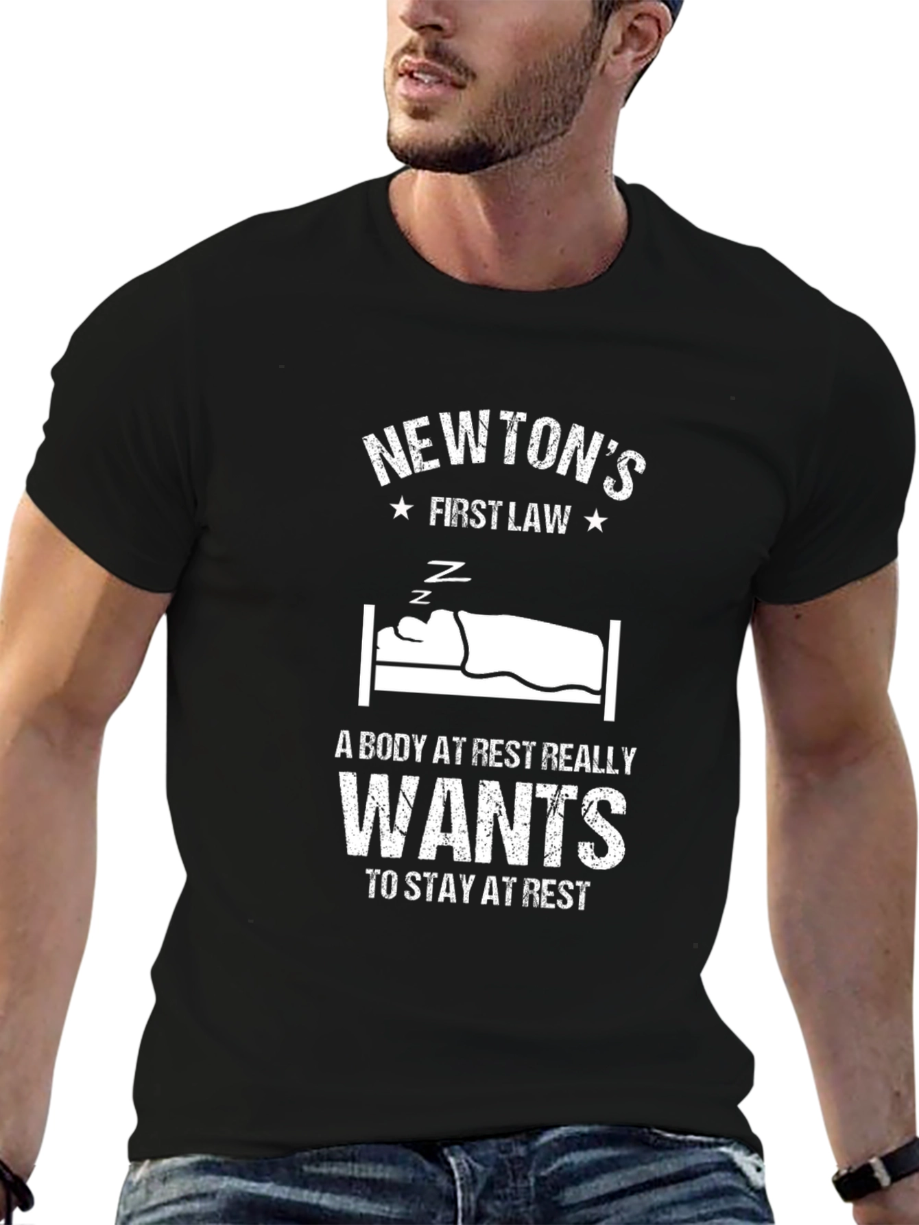 Newtons First Law T-Shirt - Funny Science Tee