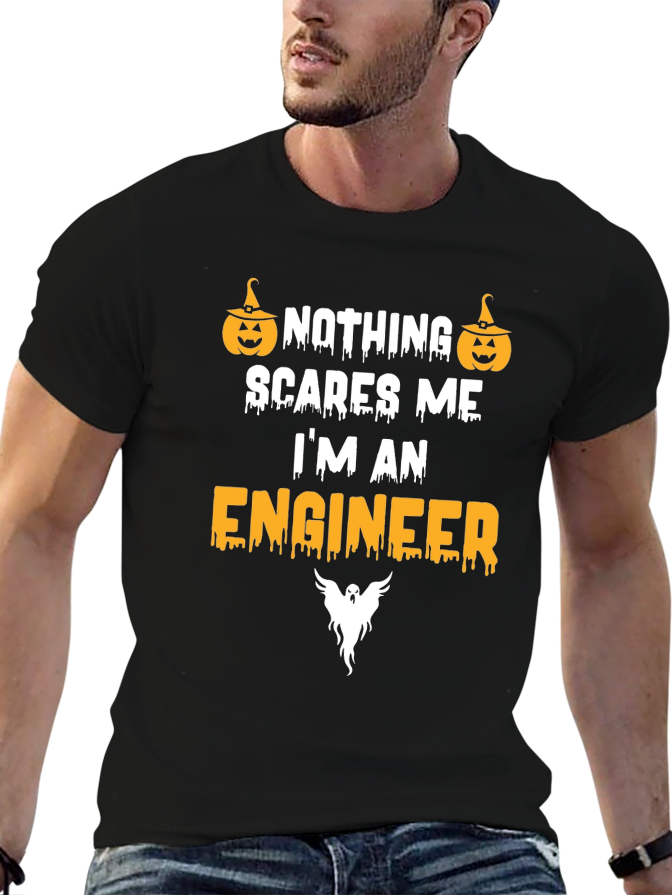 Nothing Scares Me Im An Engineer Halloween T-Shirt