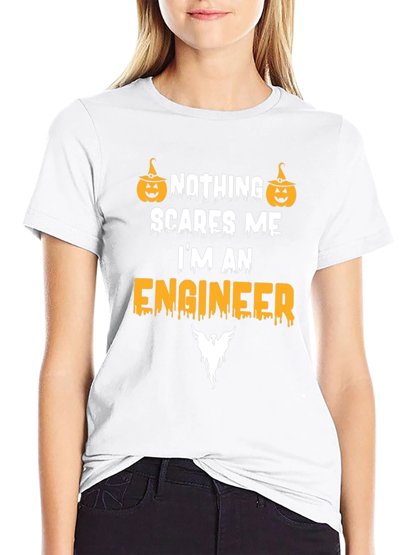 Nothing Scares Me Im An Engineer Halloween T-Shirt