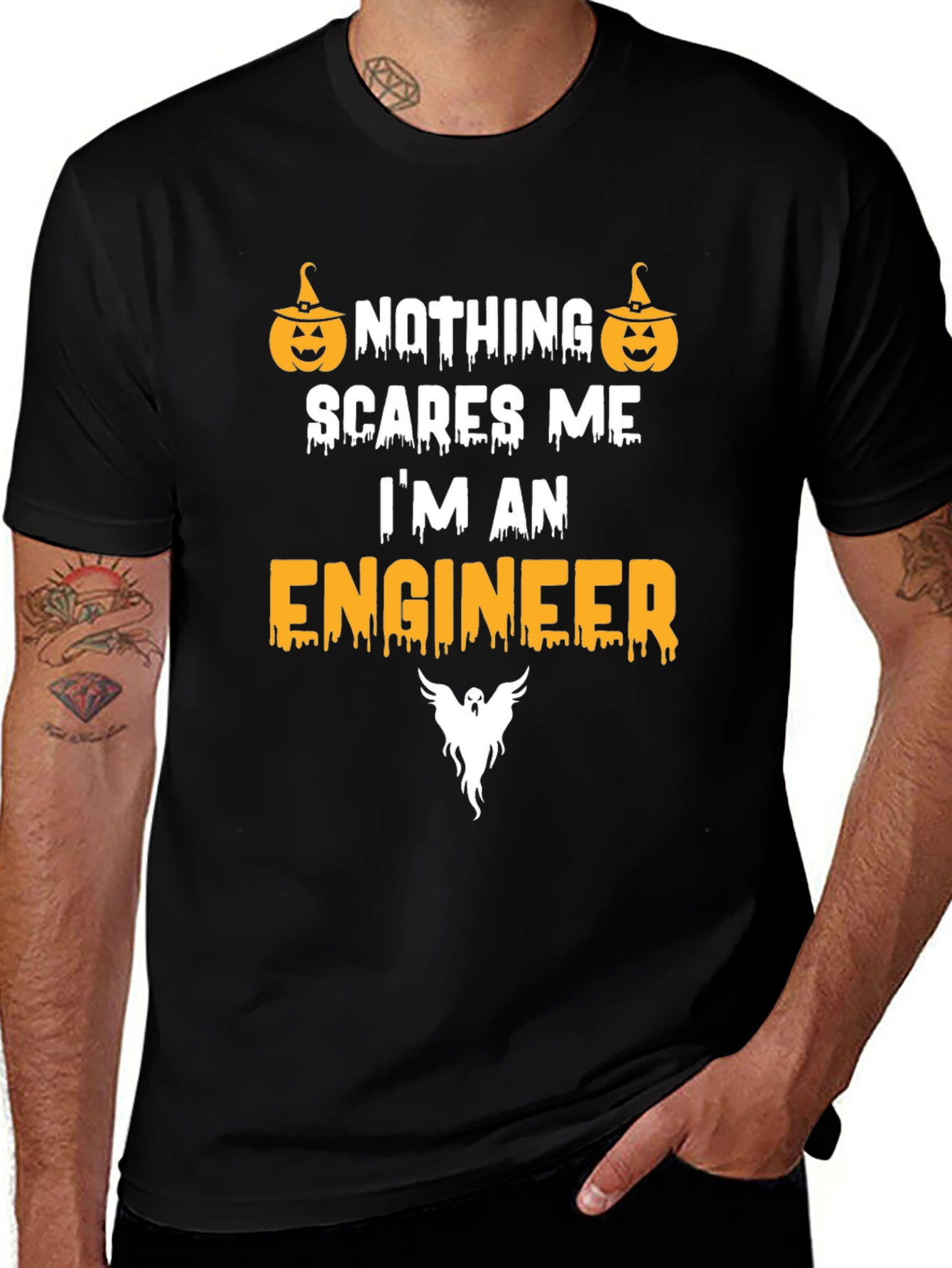 Nothing Scares Me Im An Engineer Halloween T-Shirt