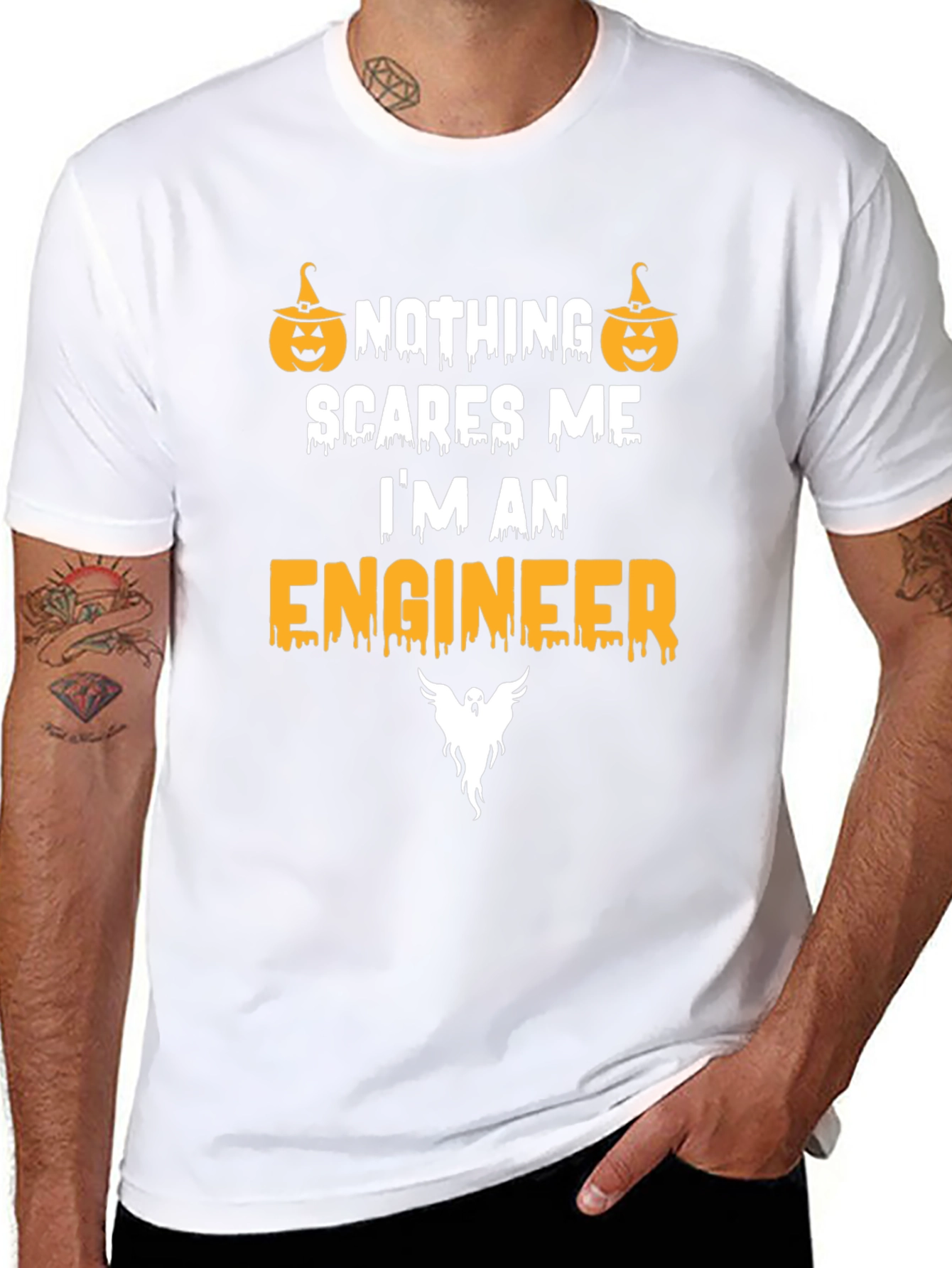 Nothing Scares Me Im An Engineer Halloween T-Shirt