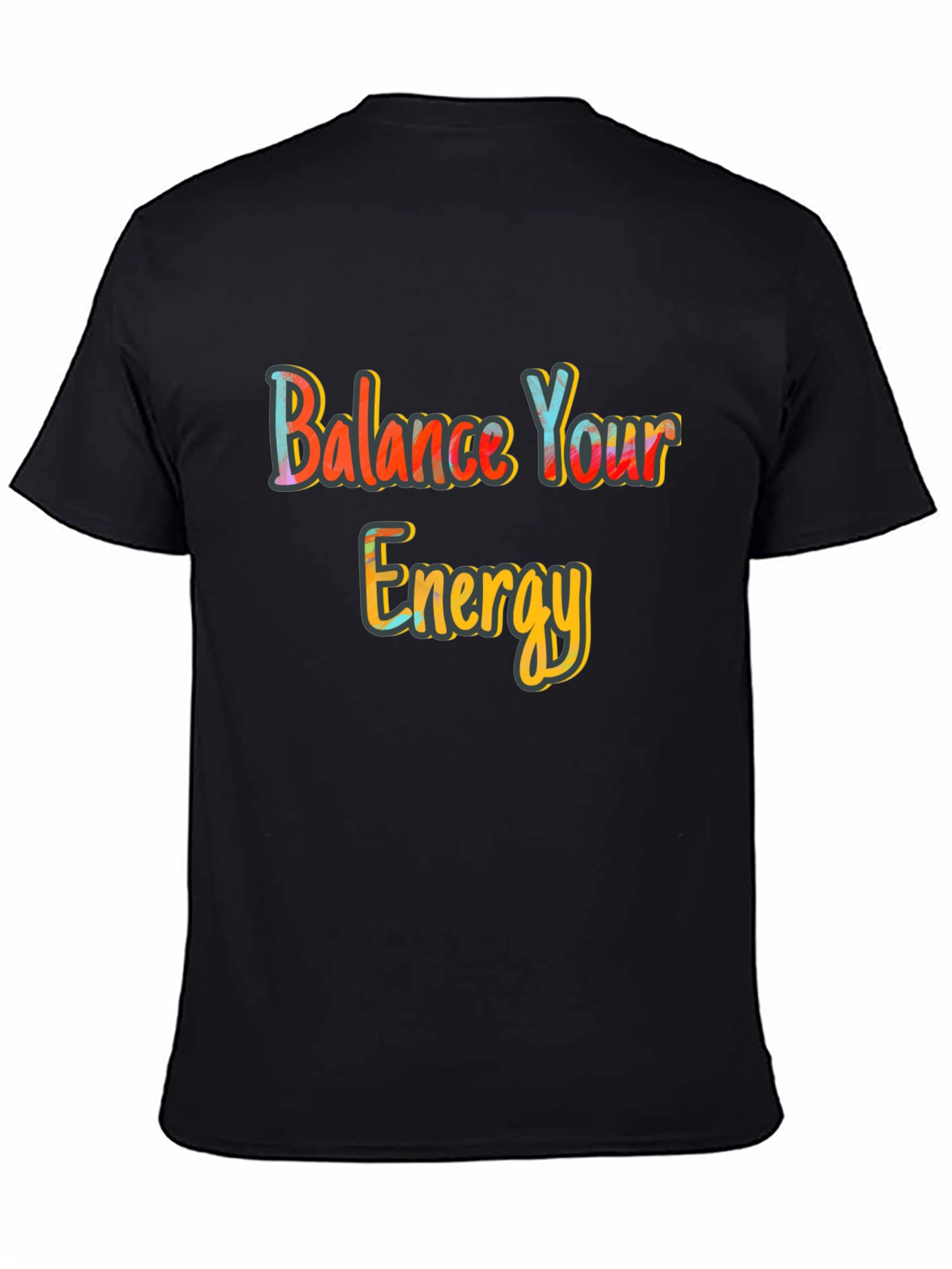 Balance Your Energy Black Graphic Tee