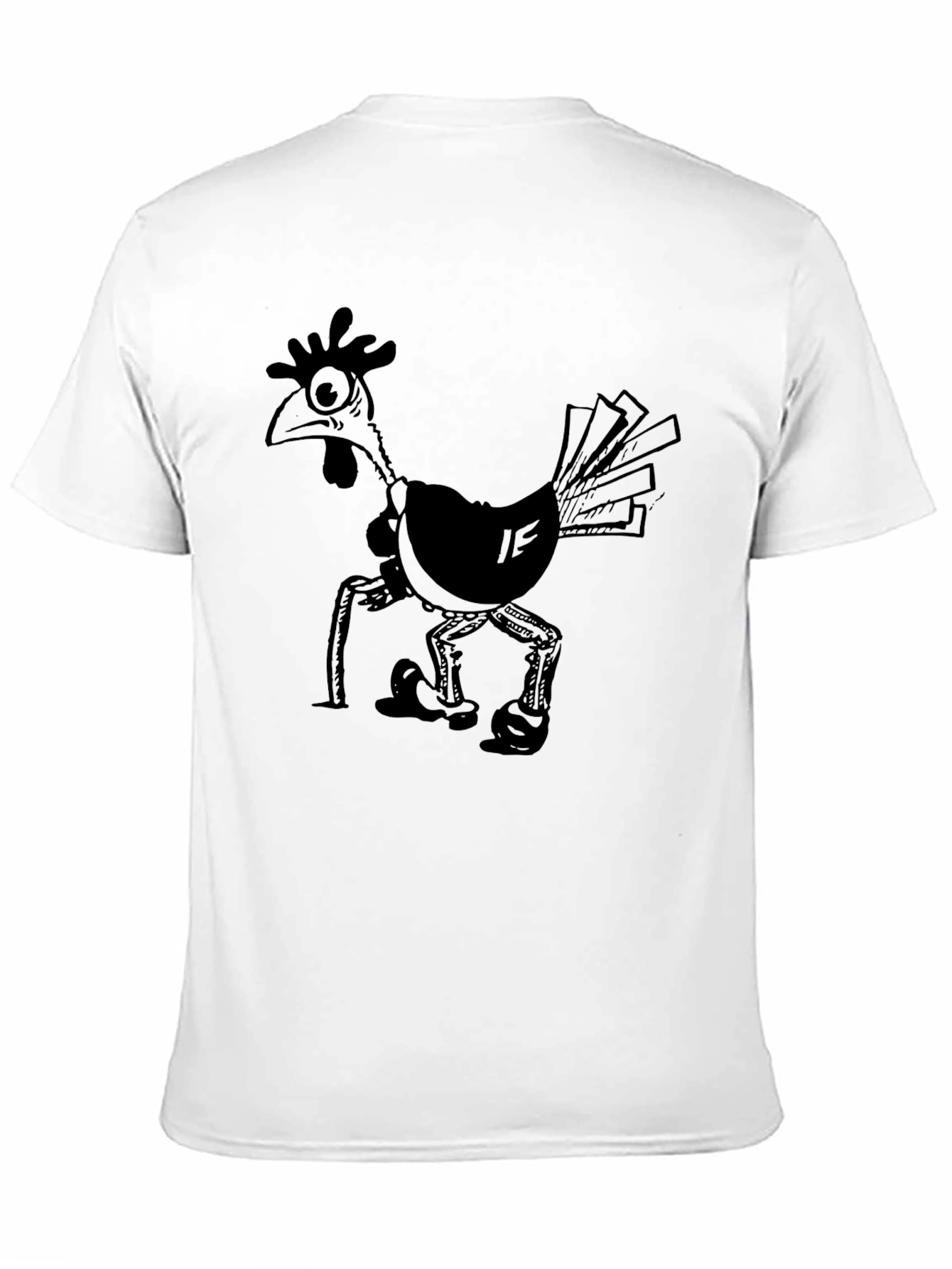 Cartoon Chicken Graphic Print Mens T-Shirt
