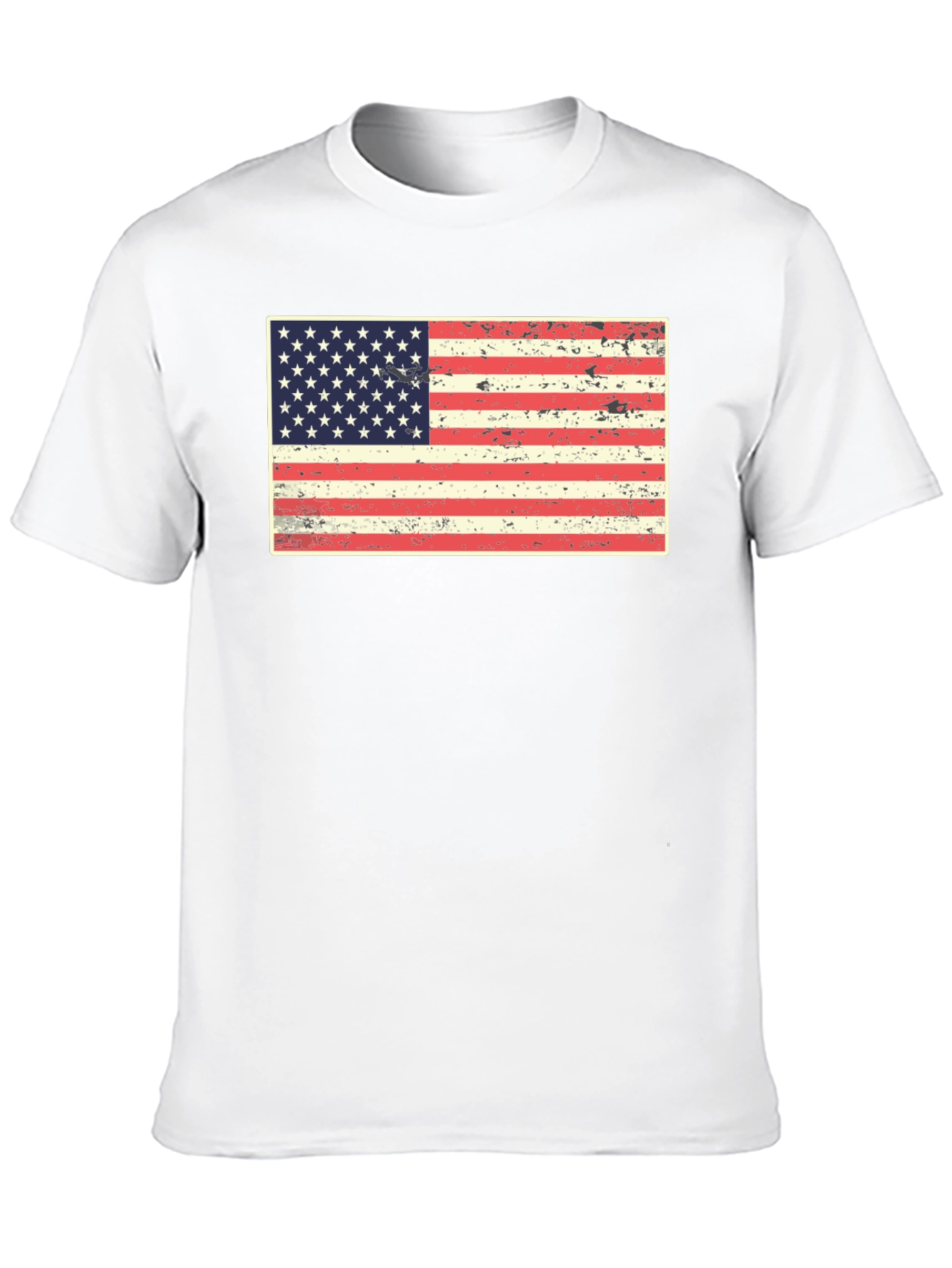 Distressed American Flag Graphic Tee - Patriotic Pride