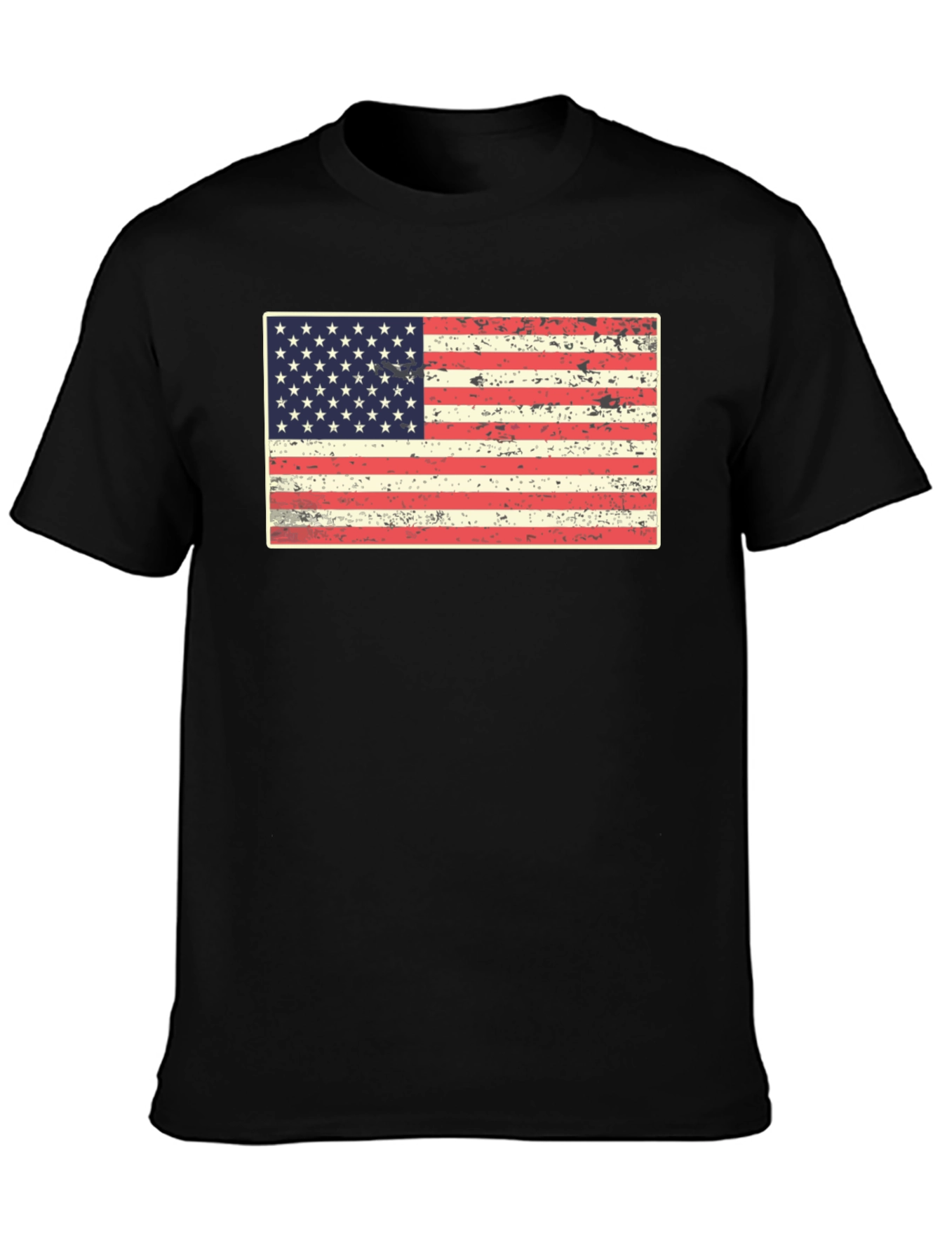Distressed American Flag Graphic Tee - Patriotic Pride