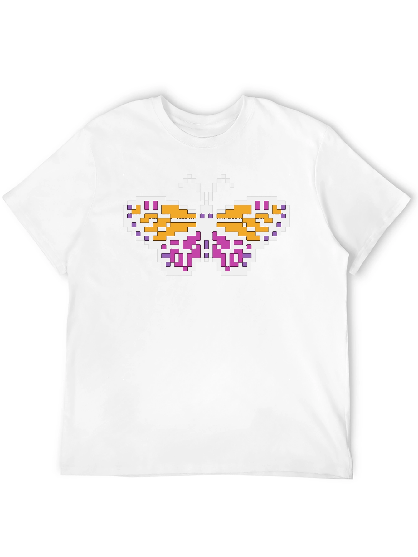 Pixel Butterfly Black T-Shirt