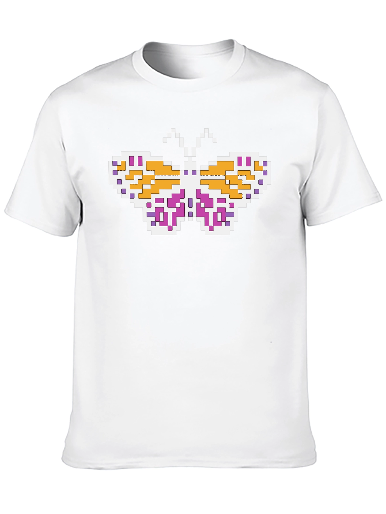 Pixel Butterfly Black T-Shirt