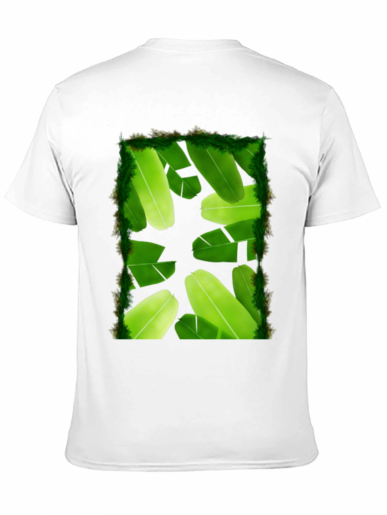 Banana Leaf Print Black T-Shirt