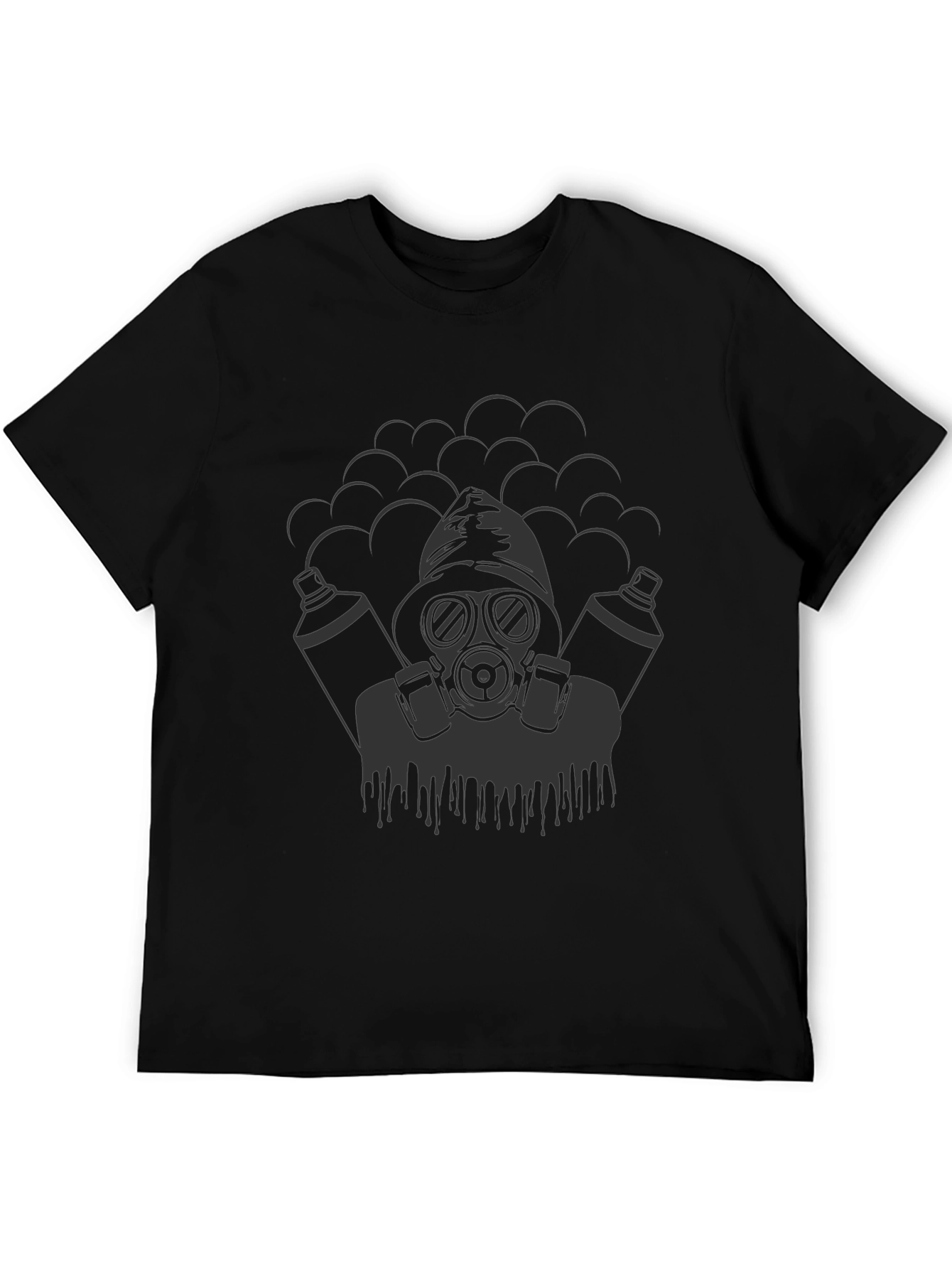 Graffiti Artist Graphic Tee - Black Cotton T-Shirt