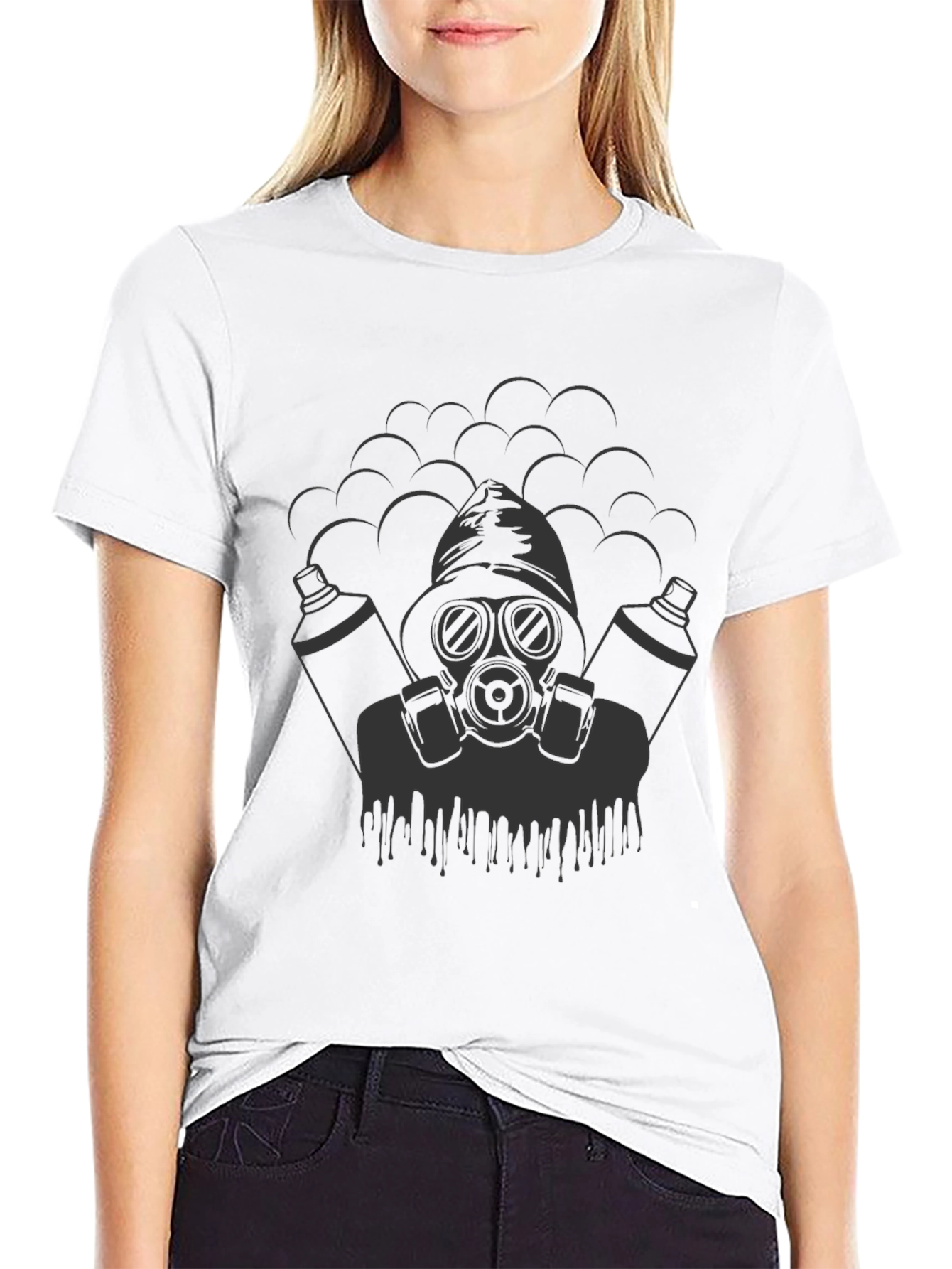 Graffiti Artist Graphic Tee - Black Cotton T-Shirt