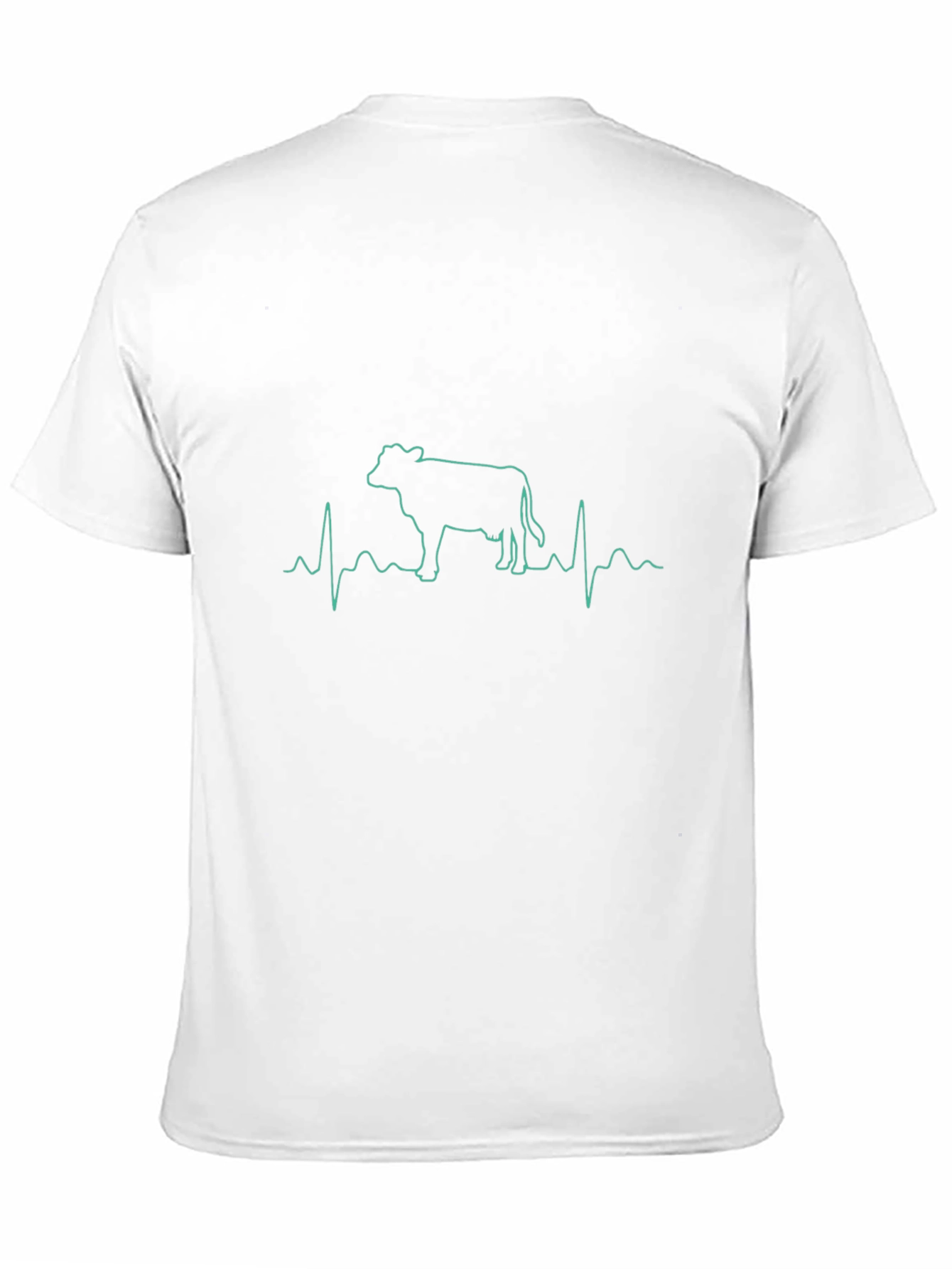 Cow Heartbeat Graphic Tee - Black