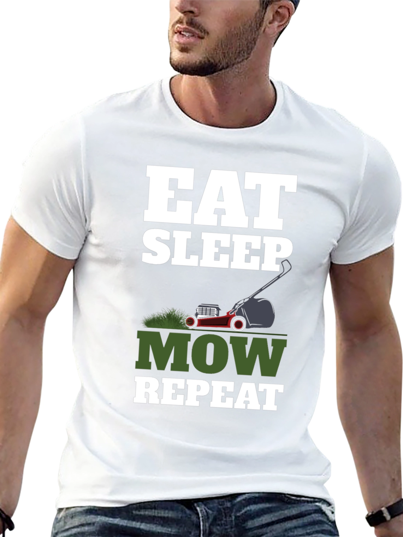 Eat Sleep Mow Repeat T-Shirt - Lawn Care Tee