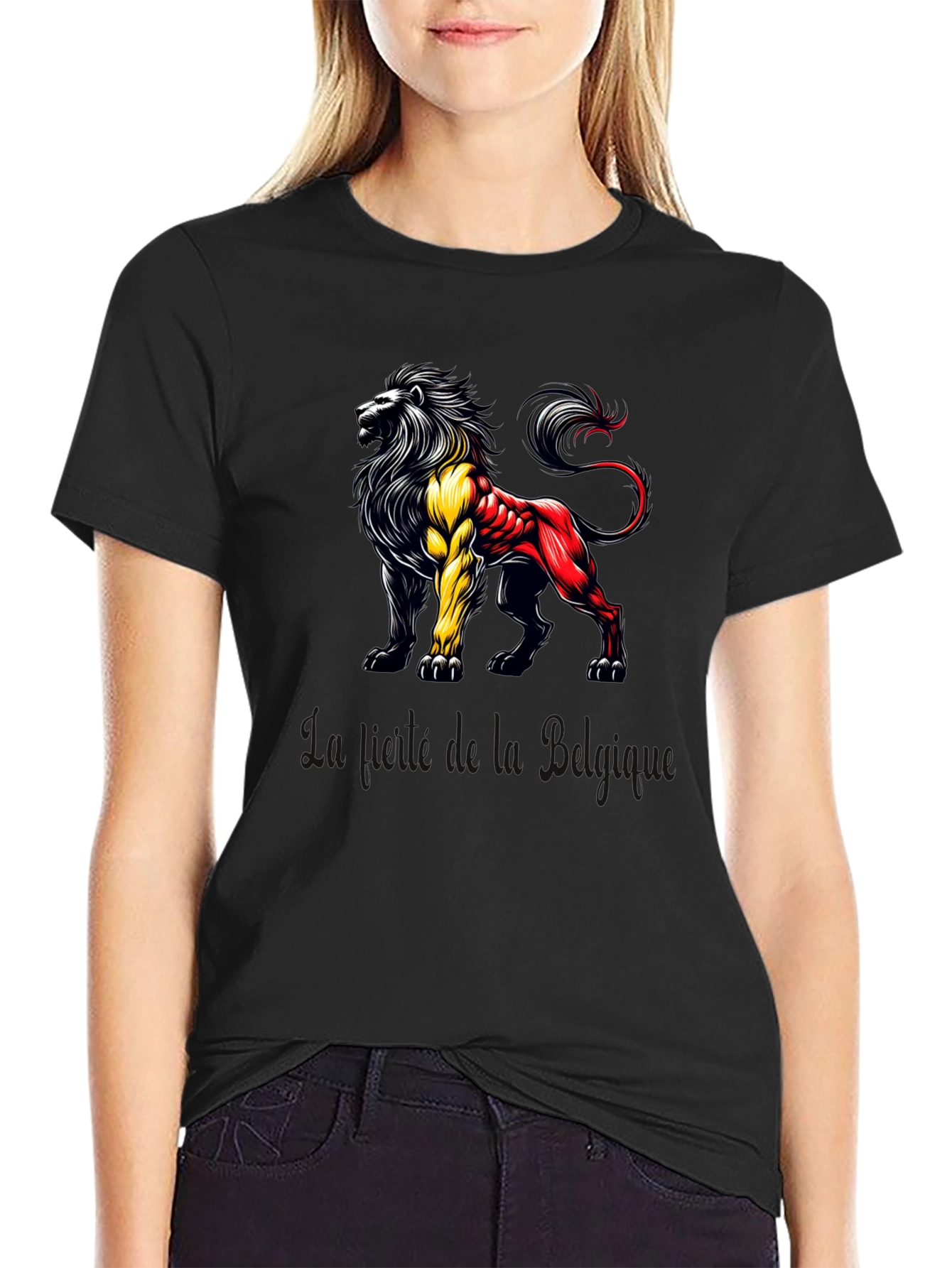 Belgian Lion T-Shirt - Black Tee